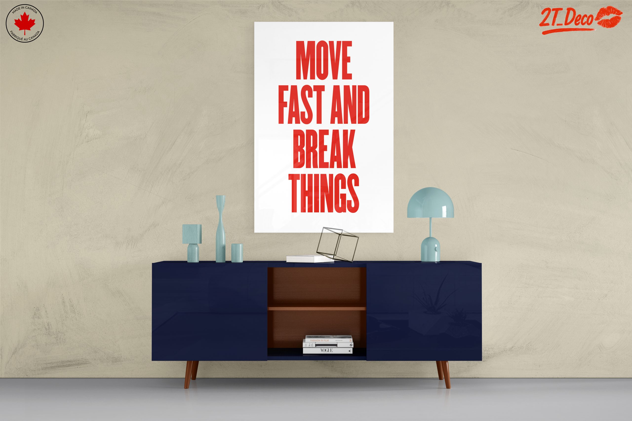 Move Fast and Break Things Inspirational Quote Art - Image 8