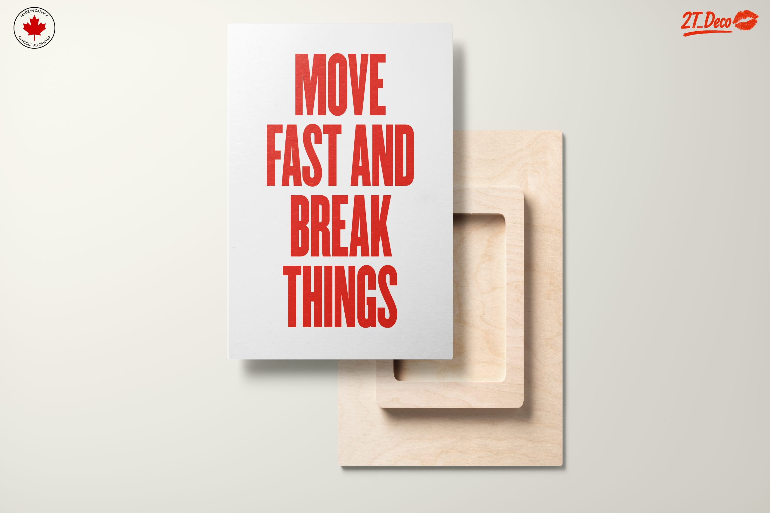 Move Fast and Break Things Inspirational Quote Art - Image 11