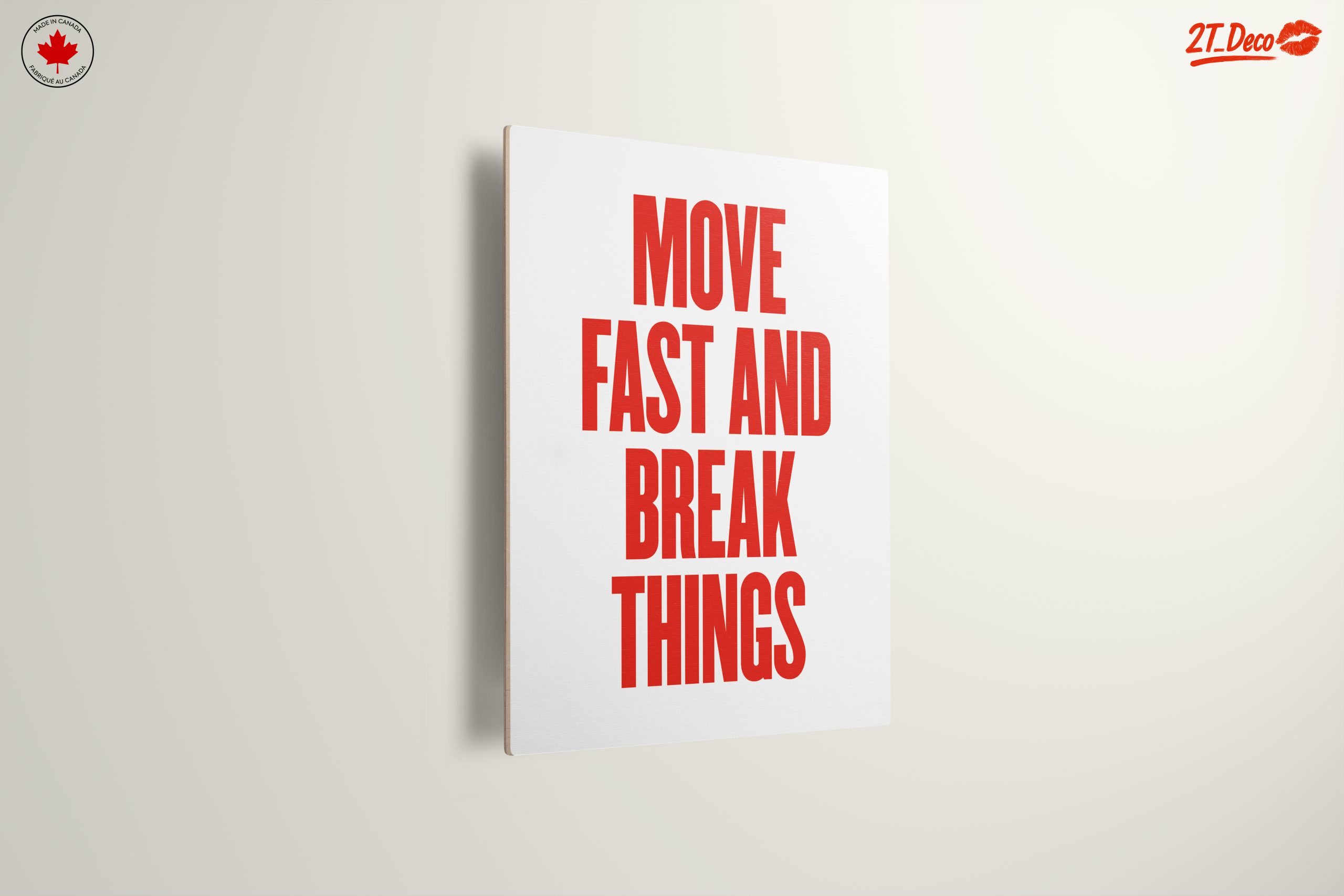 Move Fast and Break Things Inspirational Quote Art - Image 13