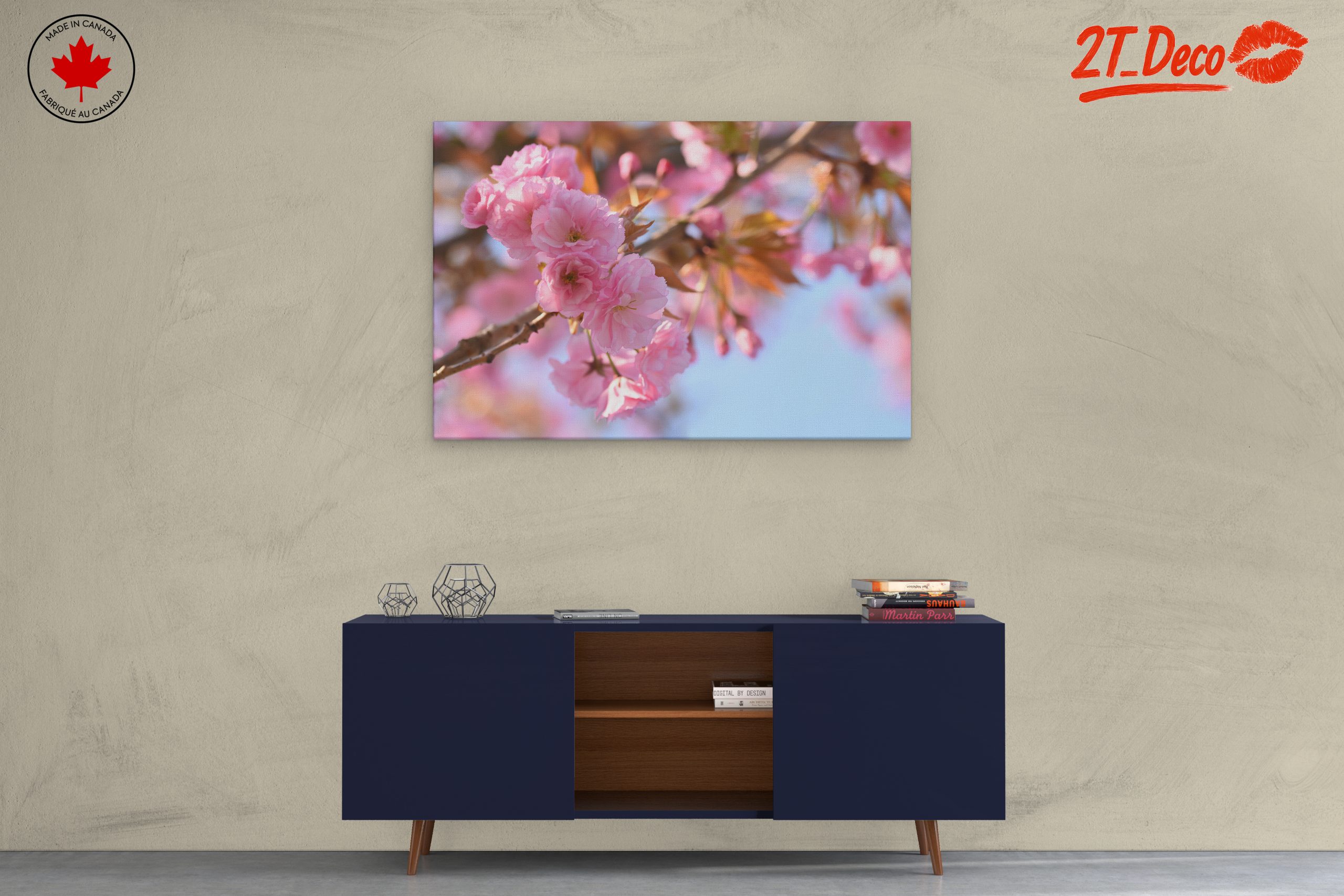 Delicate Pink Cherry Blossom Art - Image 3