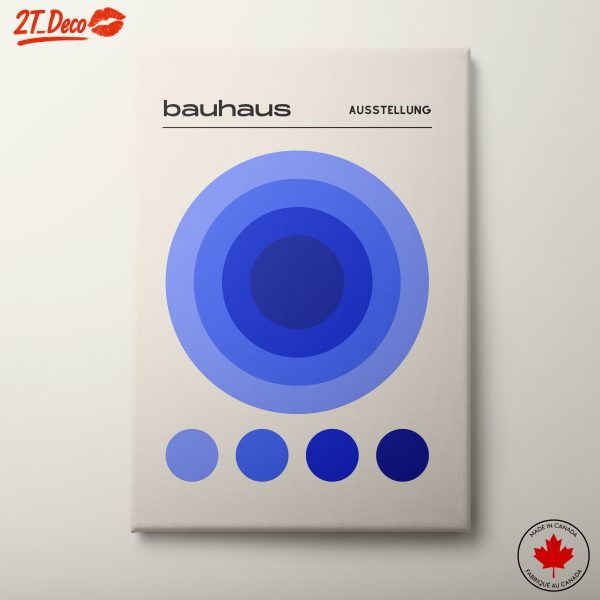 Bauhaus Geometric Design in Blue