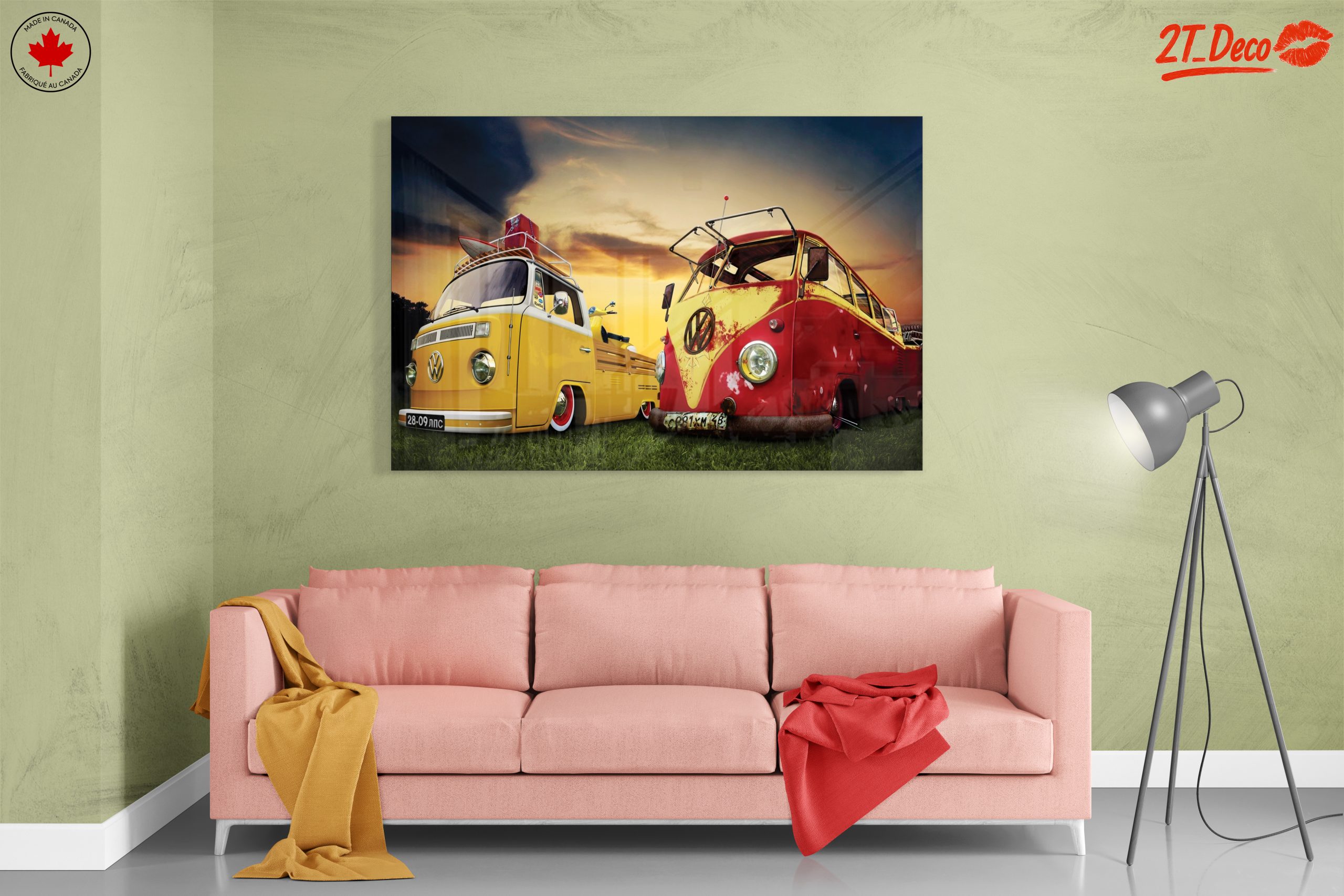 Vintage Volkswagen Classic Car Art - Image 7