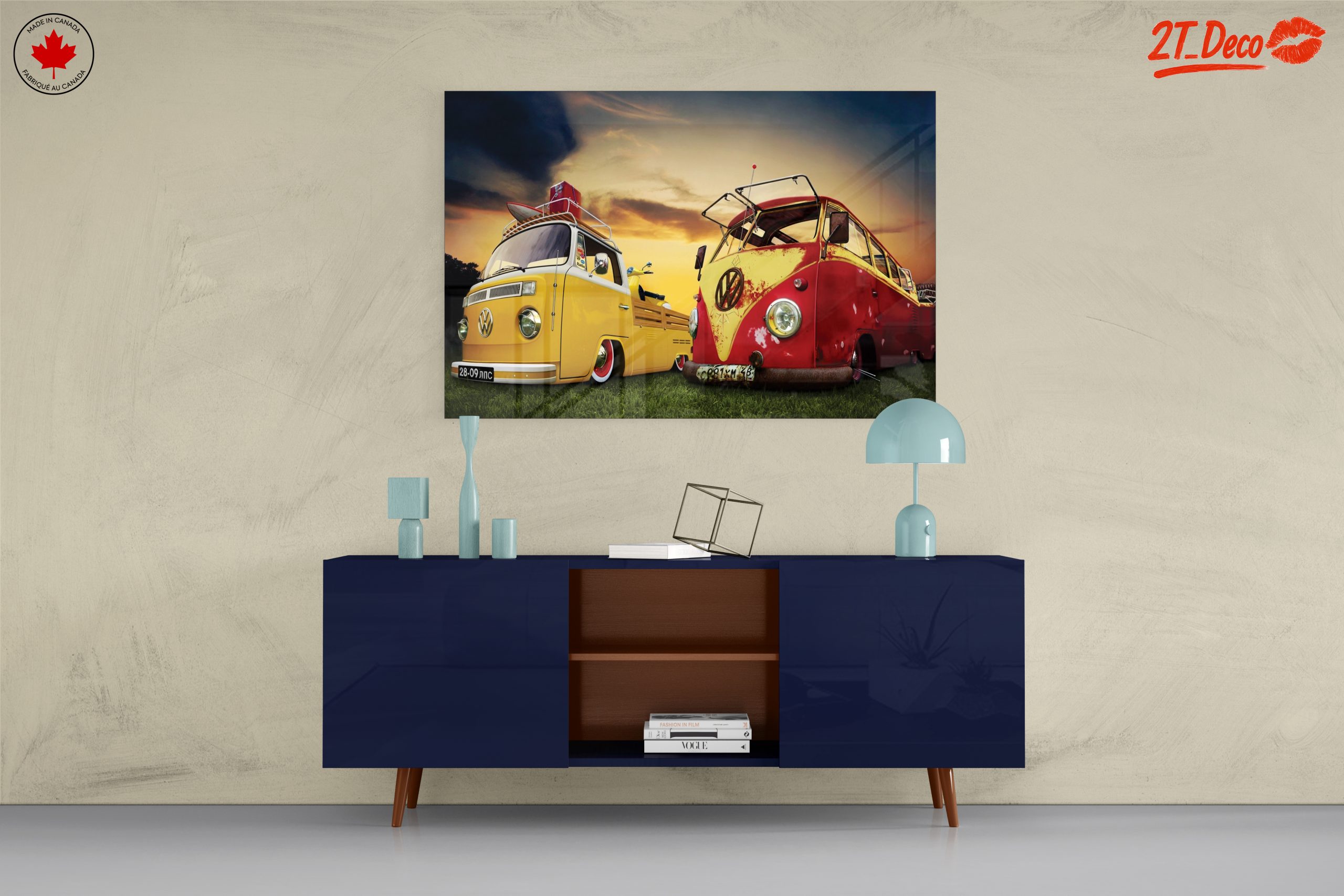 Vintage Volkswagen Classic Car Art - Image 8