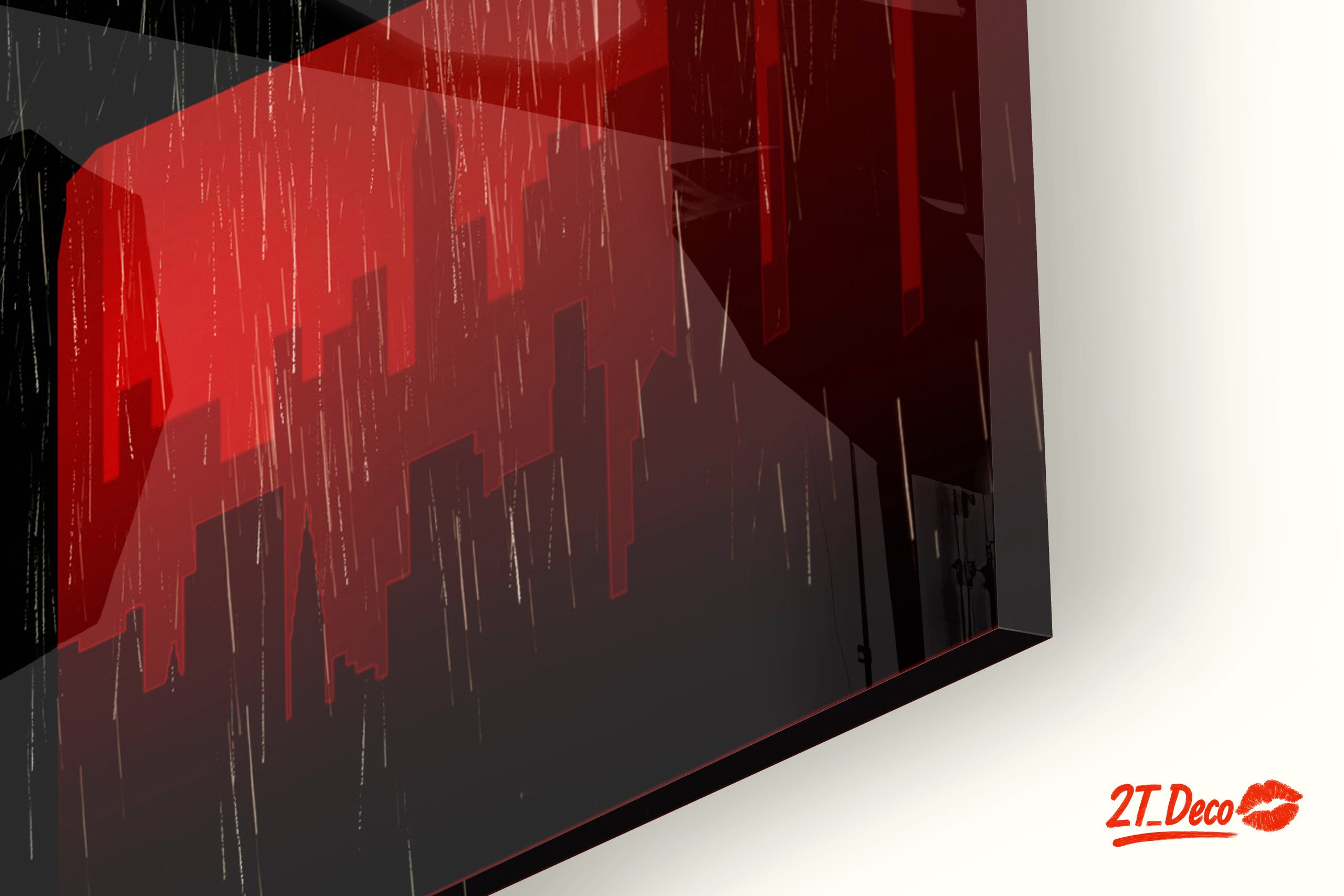 Punisher Comic Art on Vibrant Red Background - Image 9
