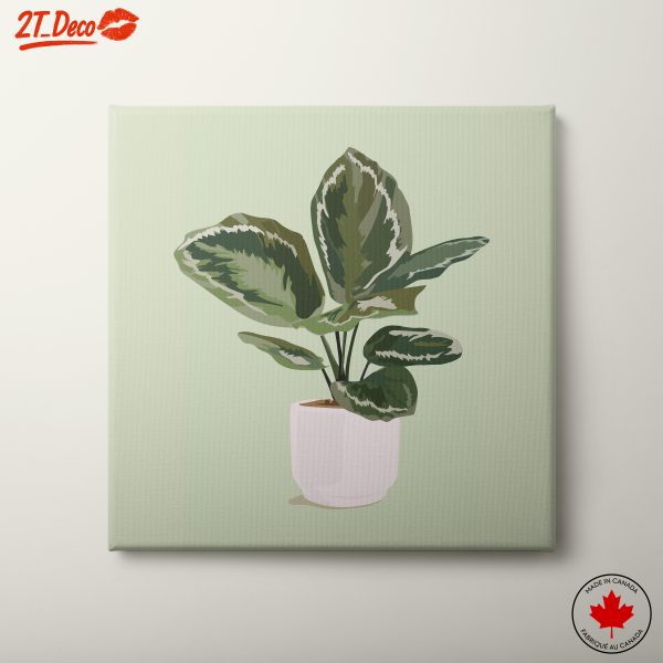 Stylized Botanical Leaf Artwork for Home Decor
