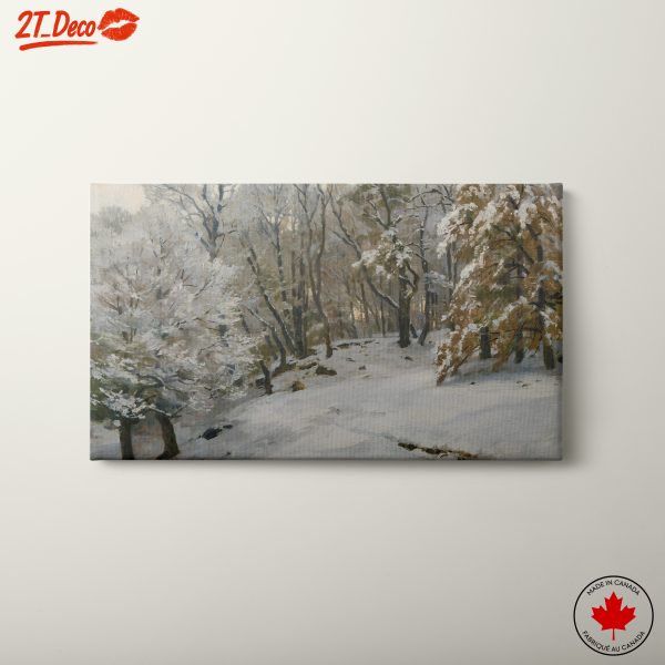 Snowy Winter Landscape with Trees