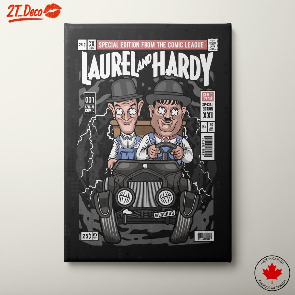 Laurel and Hardy Cartoon Illustration