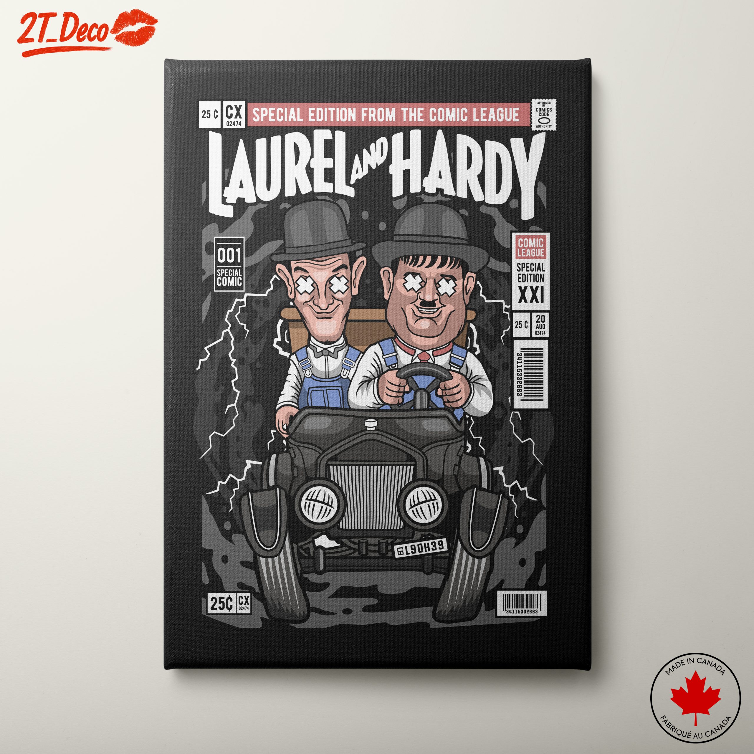 Laurel and Hardy Cartoon Illustration