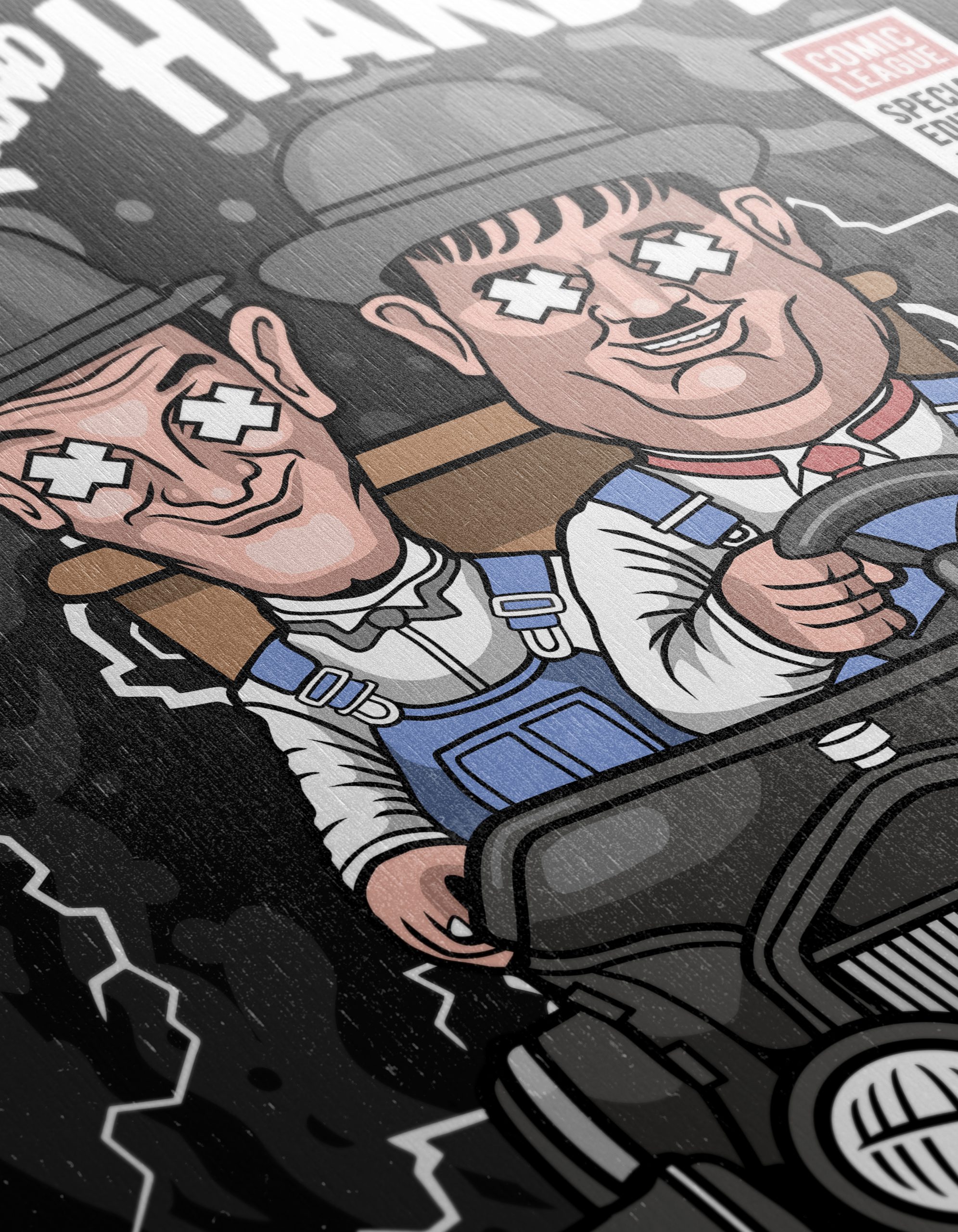 Laurel and Hardy Cartoon Illustration - Image 12