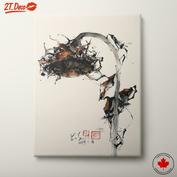 Abstract Botanical Art with Unique Texture