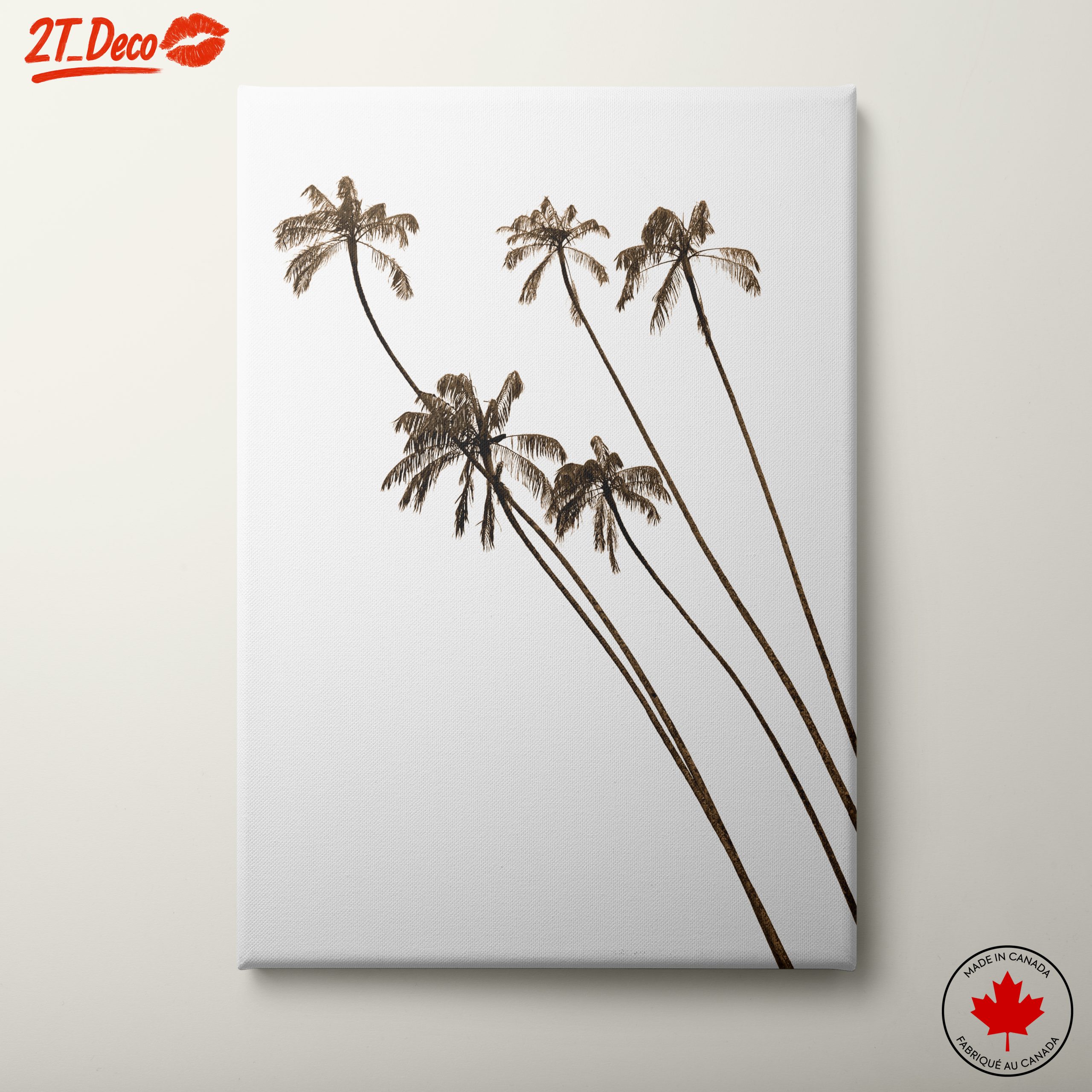 Silhouette of Palm Trees in Natural Style