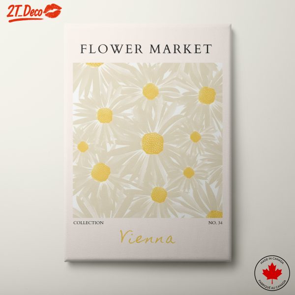 Flower Market Art Featuring Vibrant Daisies