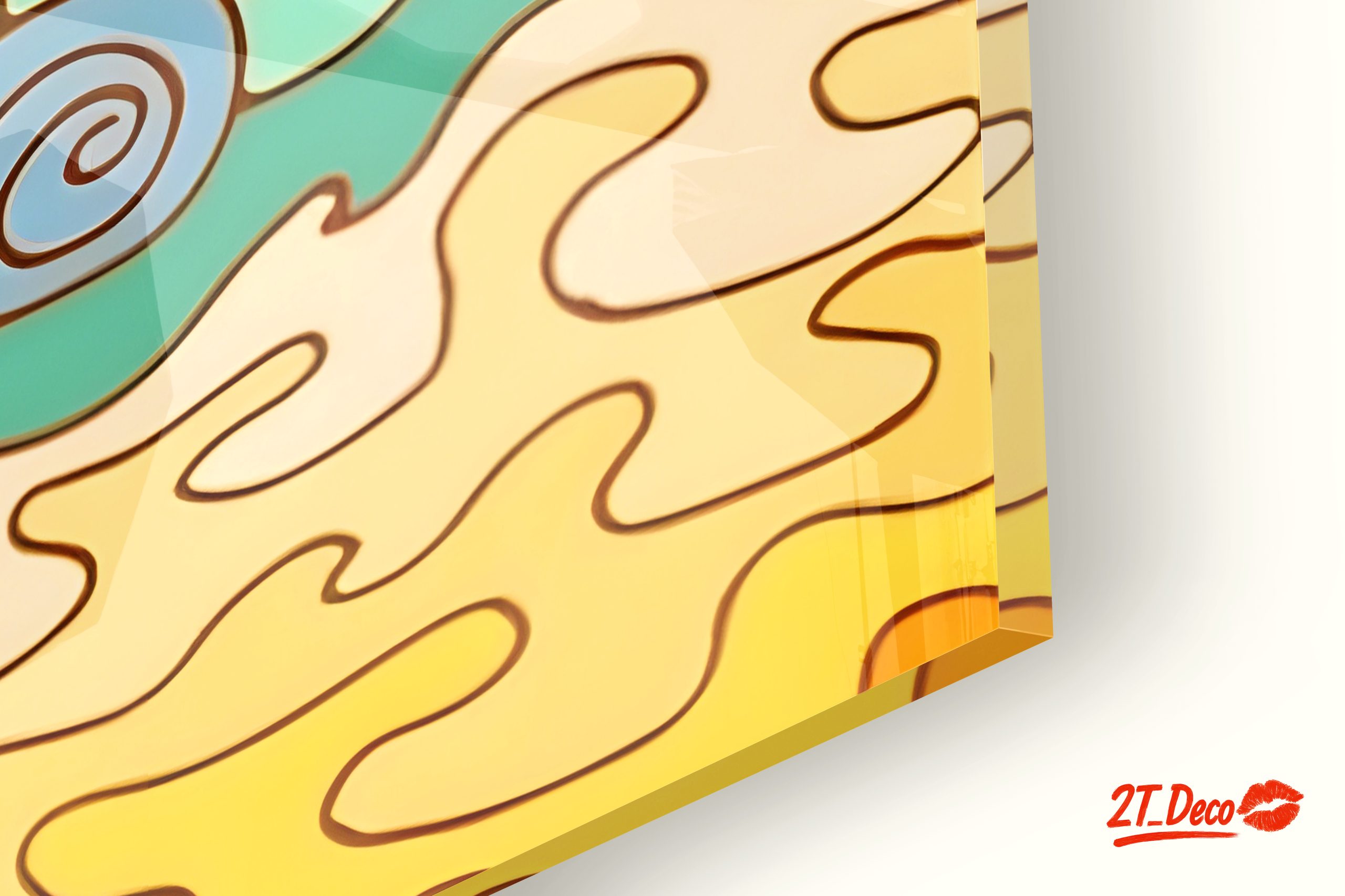 Vibrant Abstract Sunset and Waves Art - Image 9