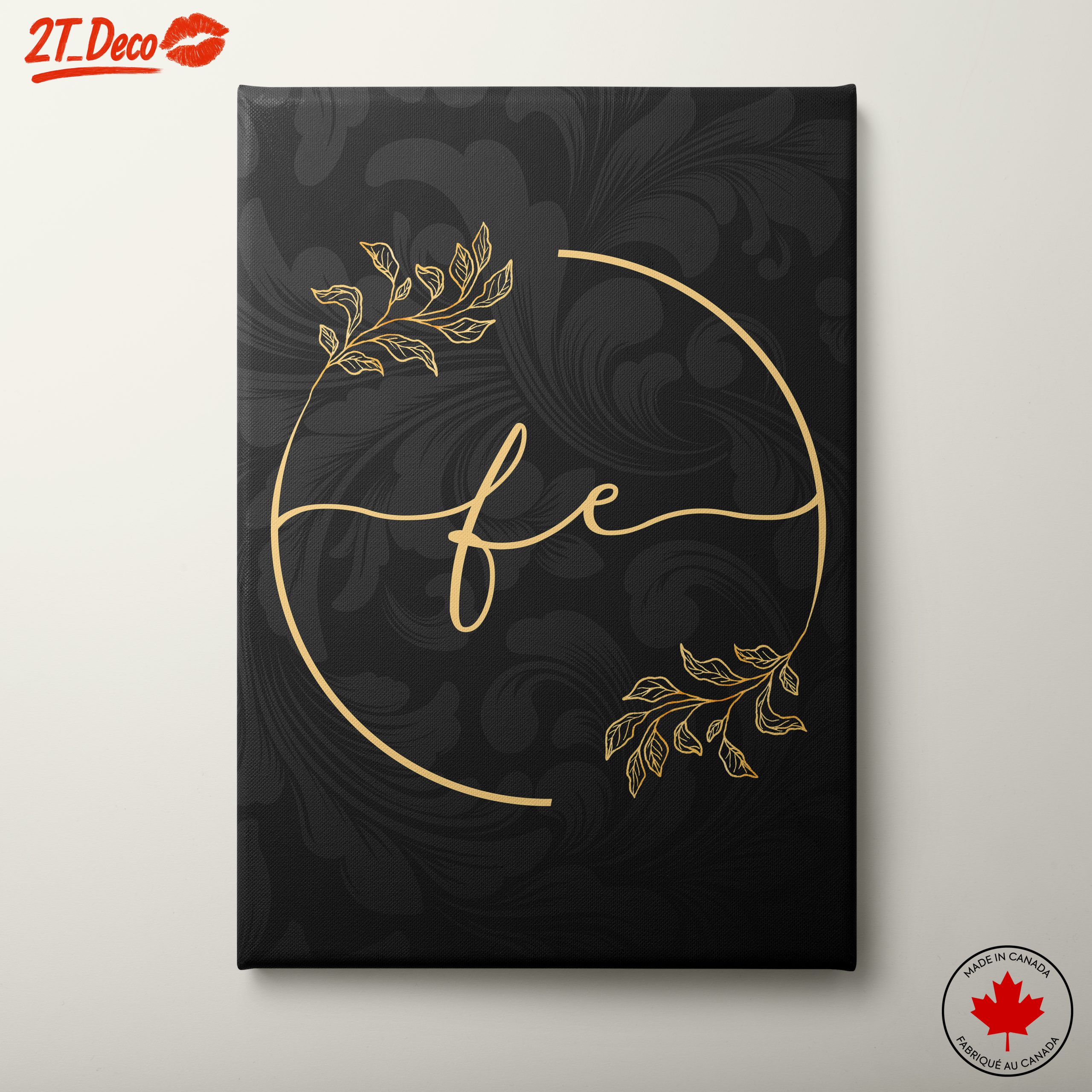 Elegant Typography Art with Botanical Design