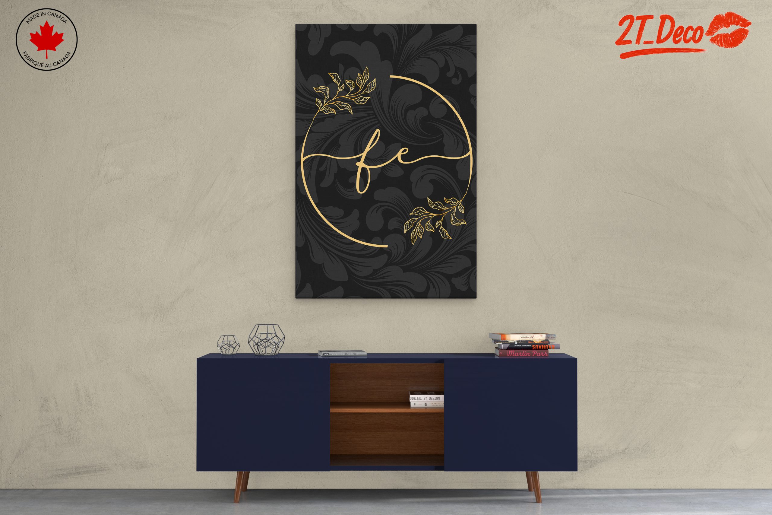 Elegant Typography Art with Botanical Design - Image 3