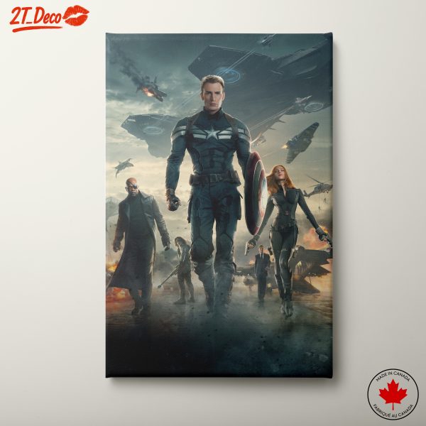 Epic Captain America Artwork with Superheroes