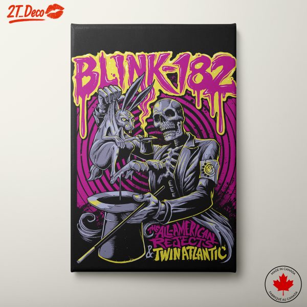 Blink-182 Artistic Design Featuring Skull and Rabbit