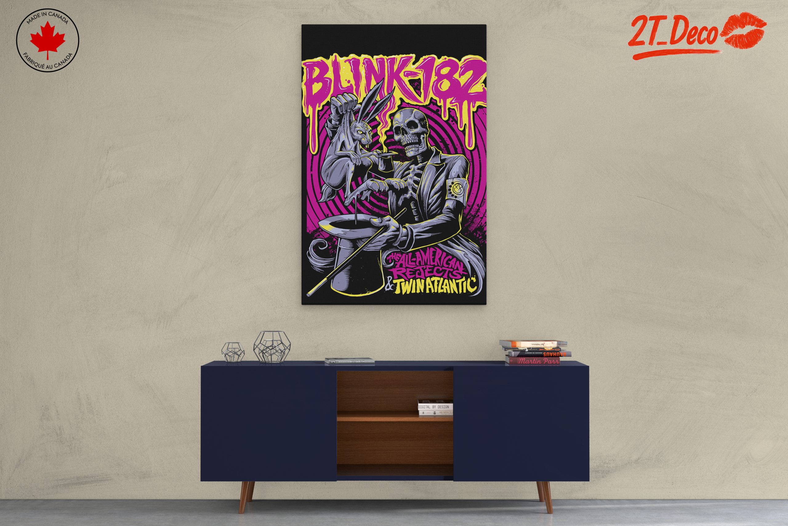 Blink-182 Artistic Design Featuring Skull and Rabbit - Image 3