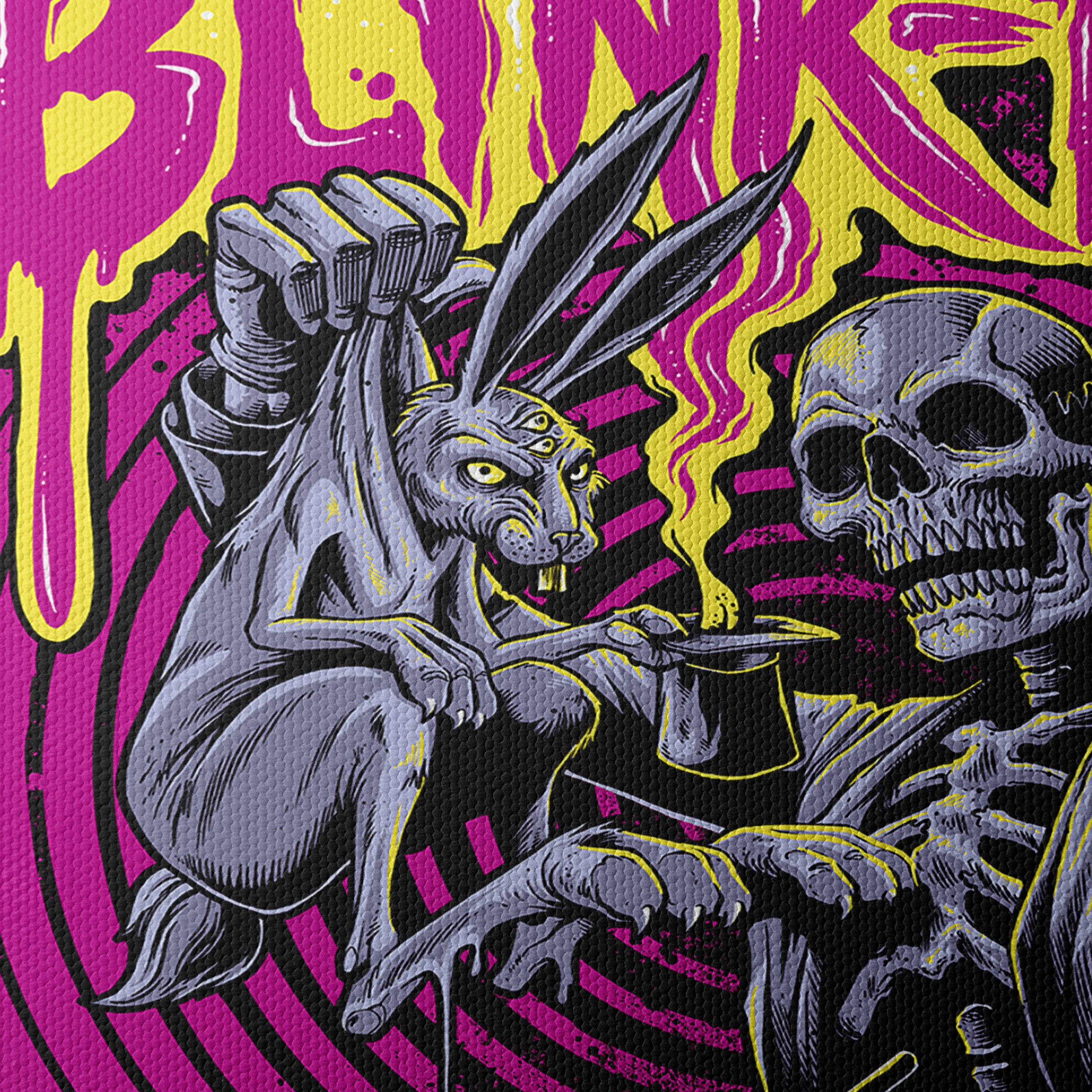Blink-182 Artistic Design Featuring Skull and Rabbit - Image 4