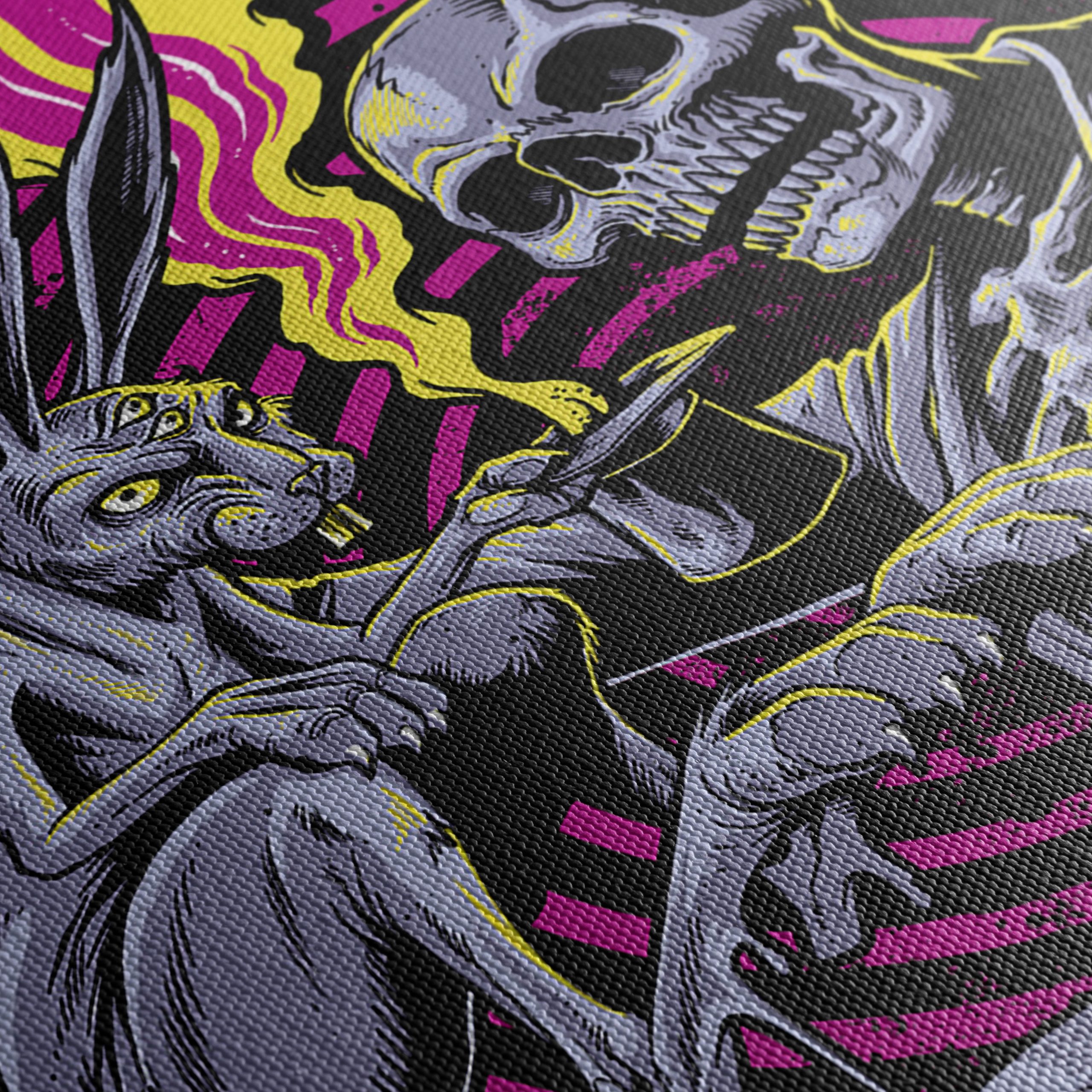 Blink-182 Artistic Design Featuring Skull and Rabbit - Image 5
