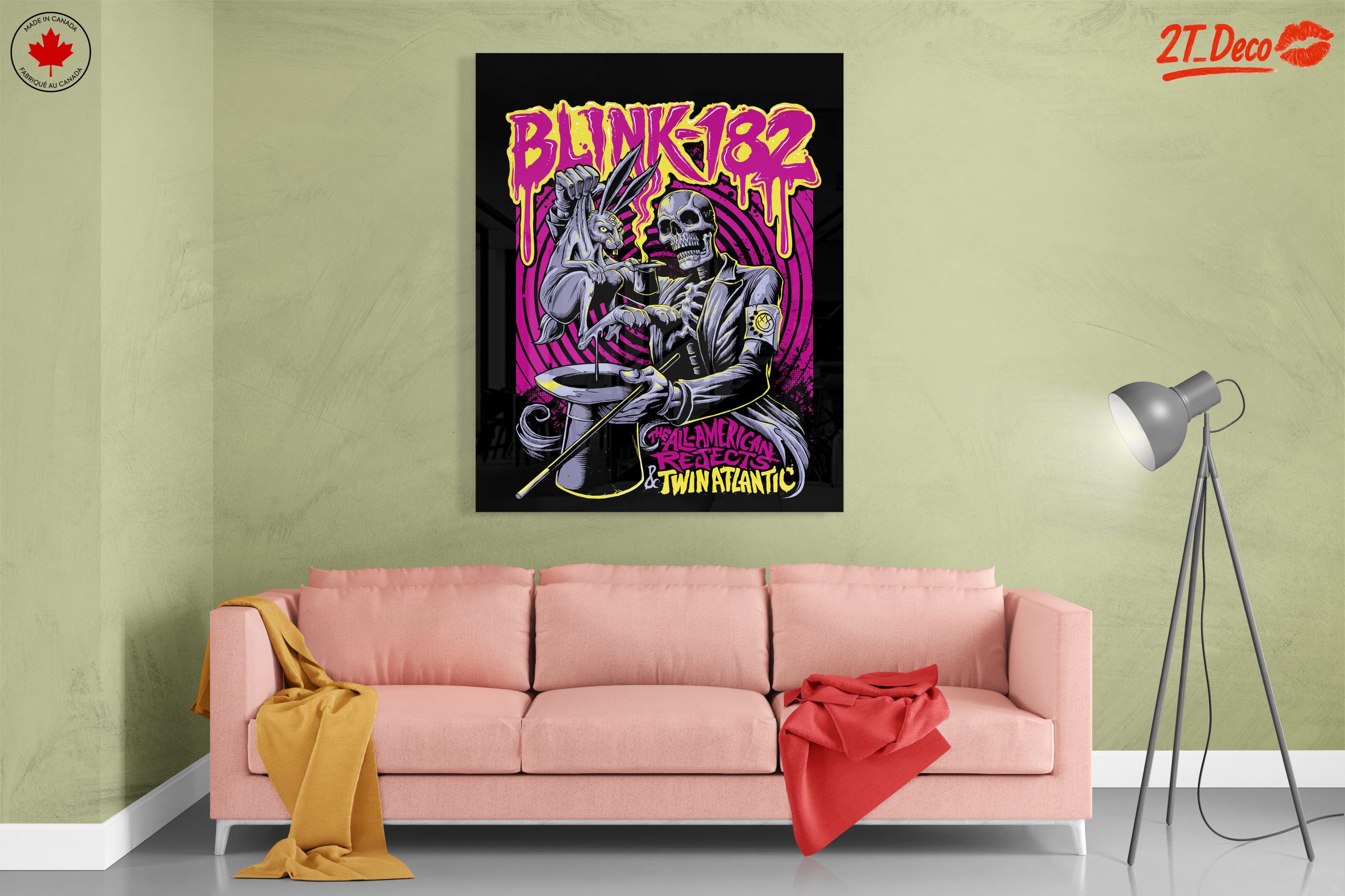 Blink-182 Artistic Design Featuring Skull and Rabbit - Image 7