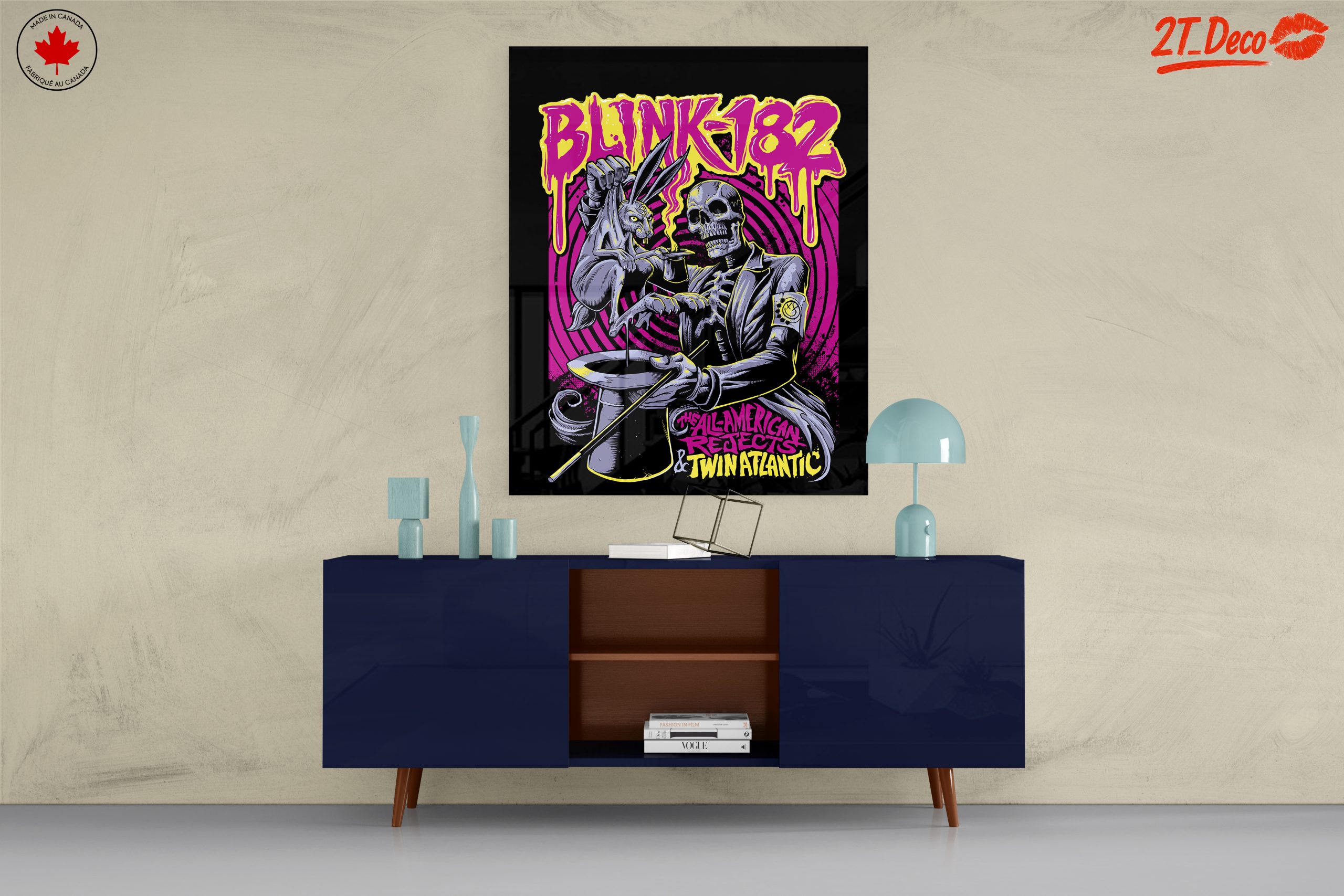 Blink-182 Artistic Design Featuring Skull and Rabbit - Image 8