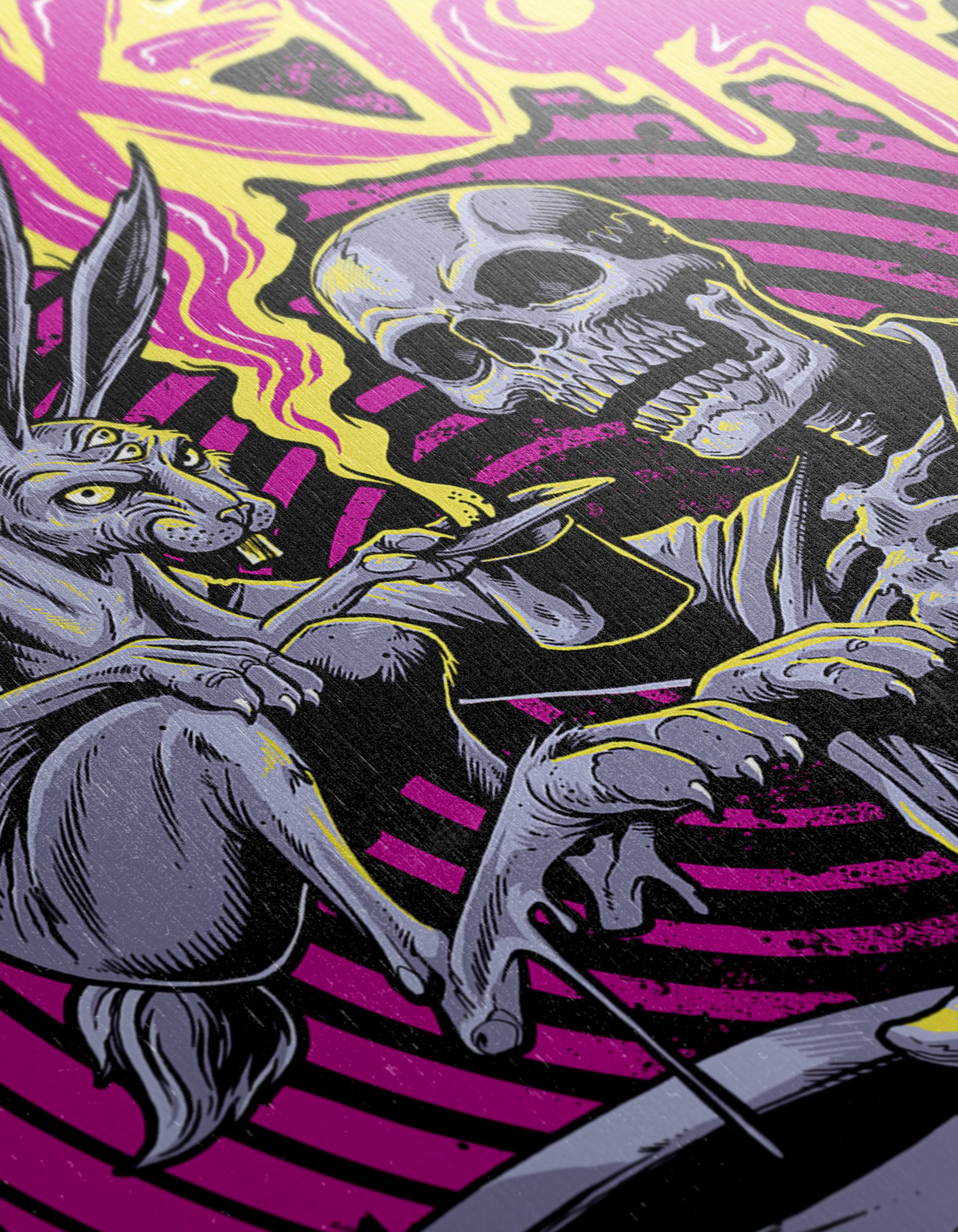 Blink-182 Artistic Design Featuring Skull and Rabbit - Image 12