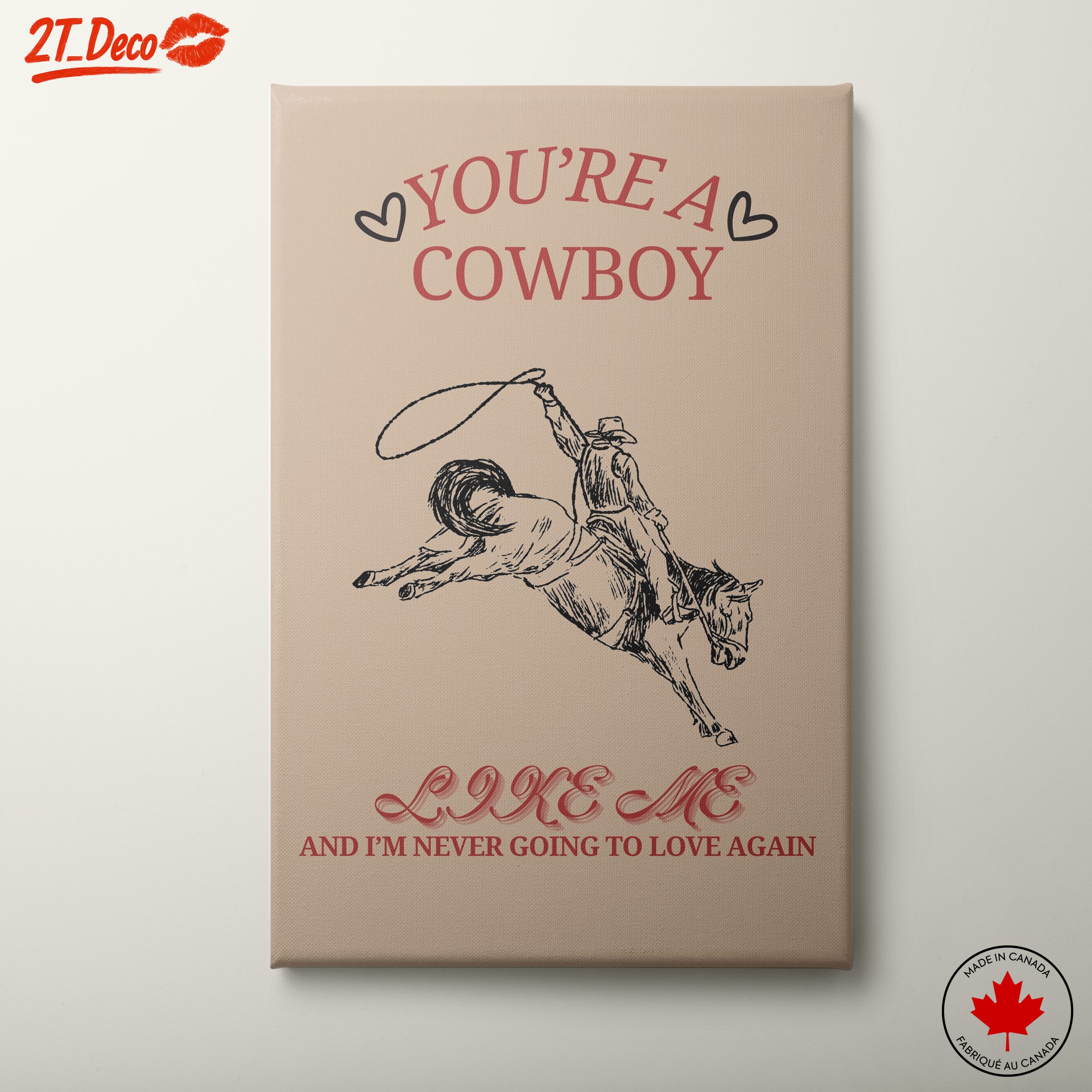You're a Cowboy Art with a Vintage Twist