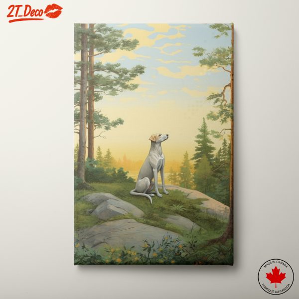 Serene Dog in Nature Landscape