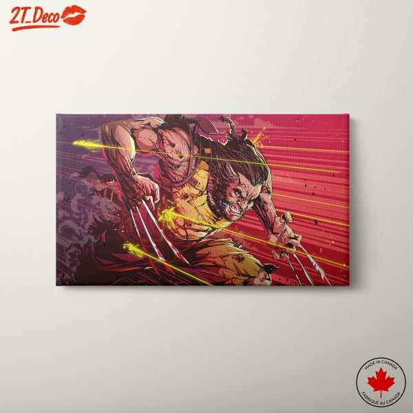 Dynamic Wolverine Artwork Featuring Claws