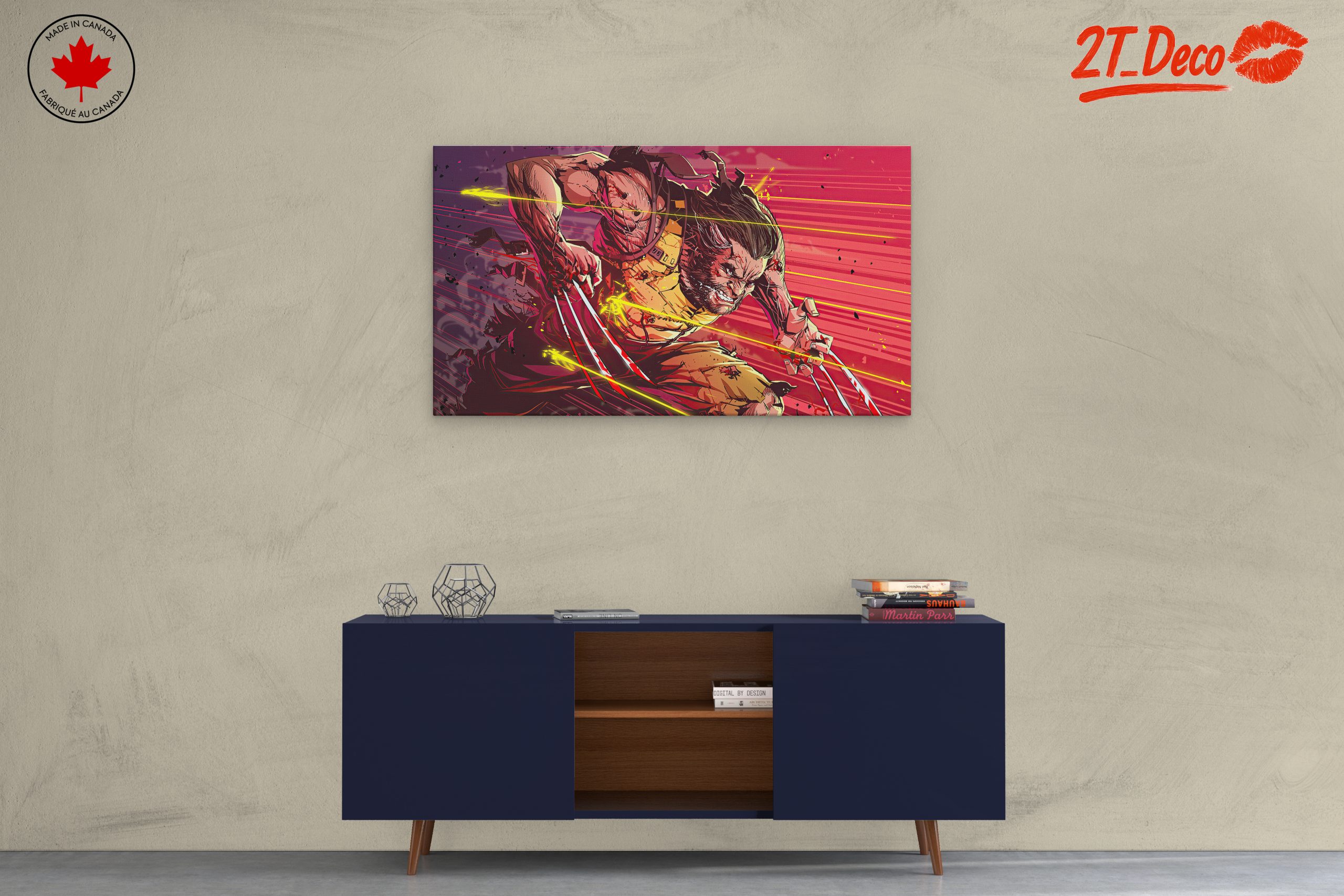 Dynamic Wolverine Artwork Featuring Claws - Image 3