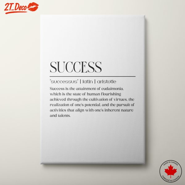 Inspiring Success Quote Wall Art
