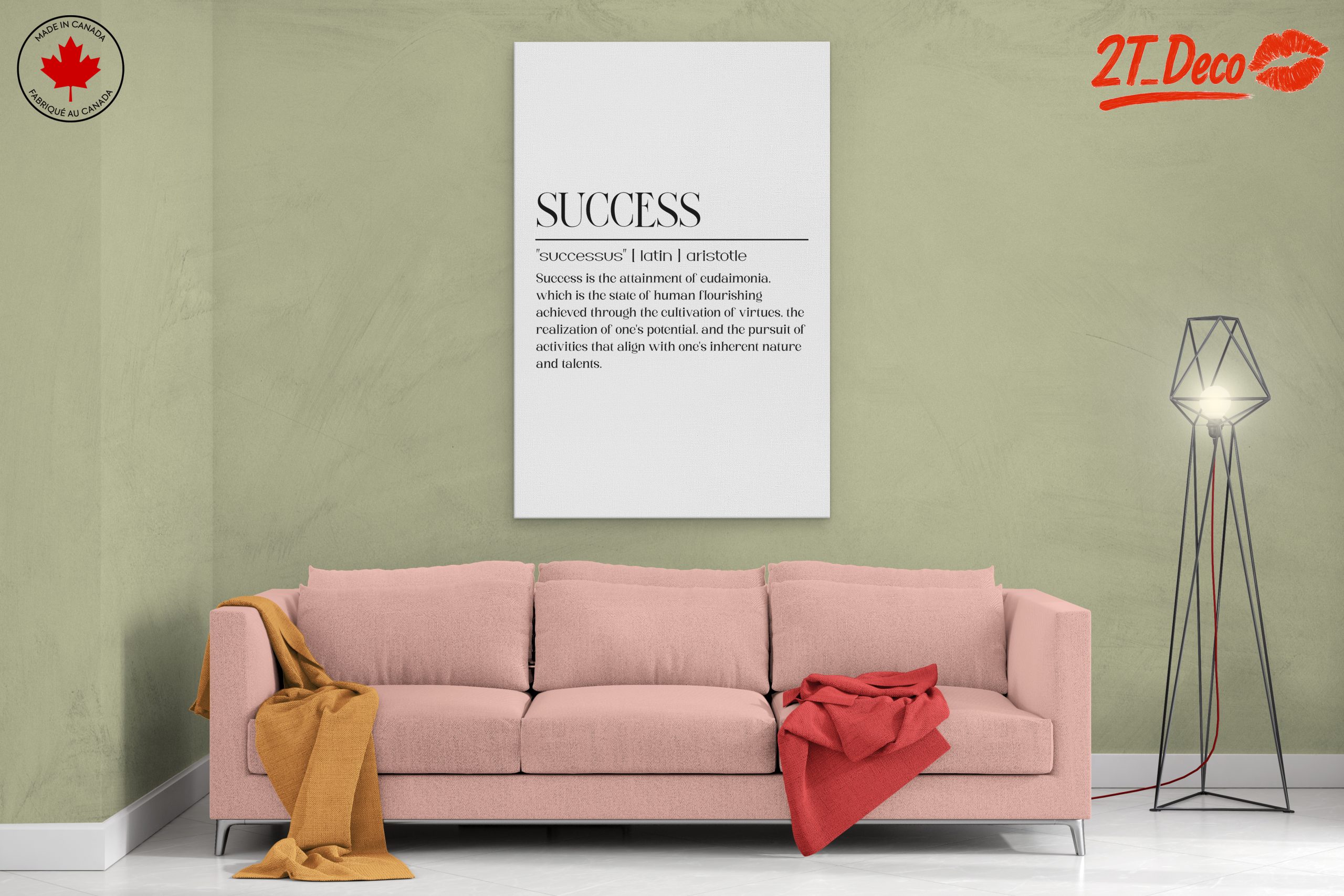 Inspiring Success Quote Wall Art - Image 2