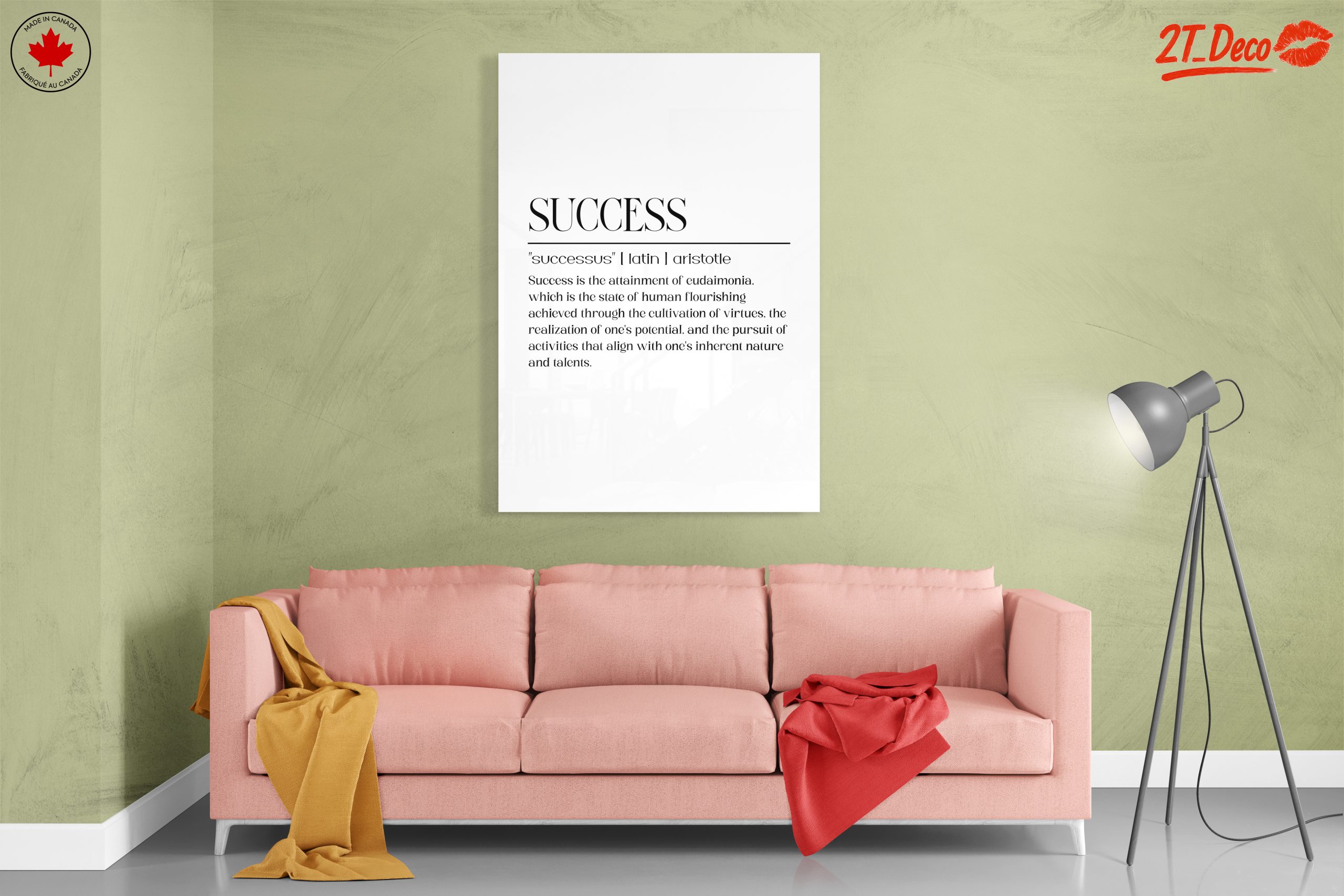 Inspiring Success Quote Wall Art - Image 7