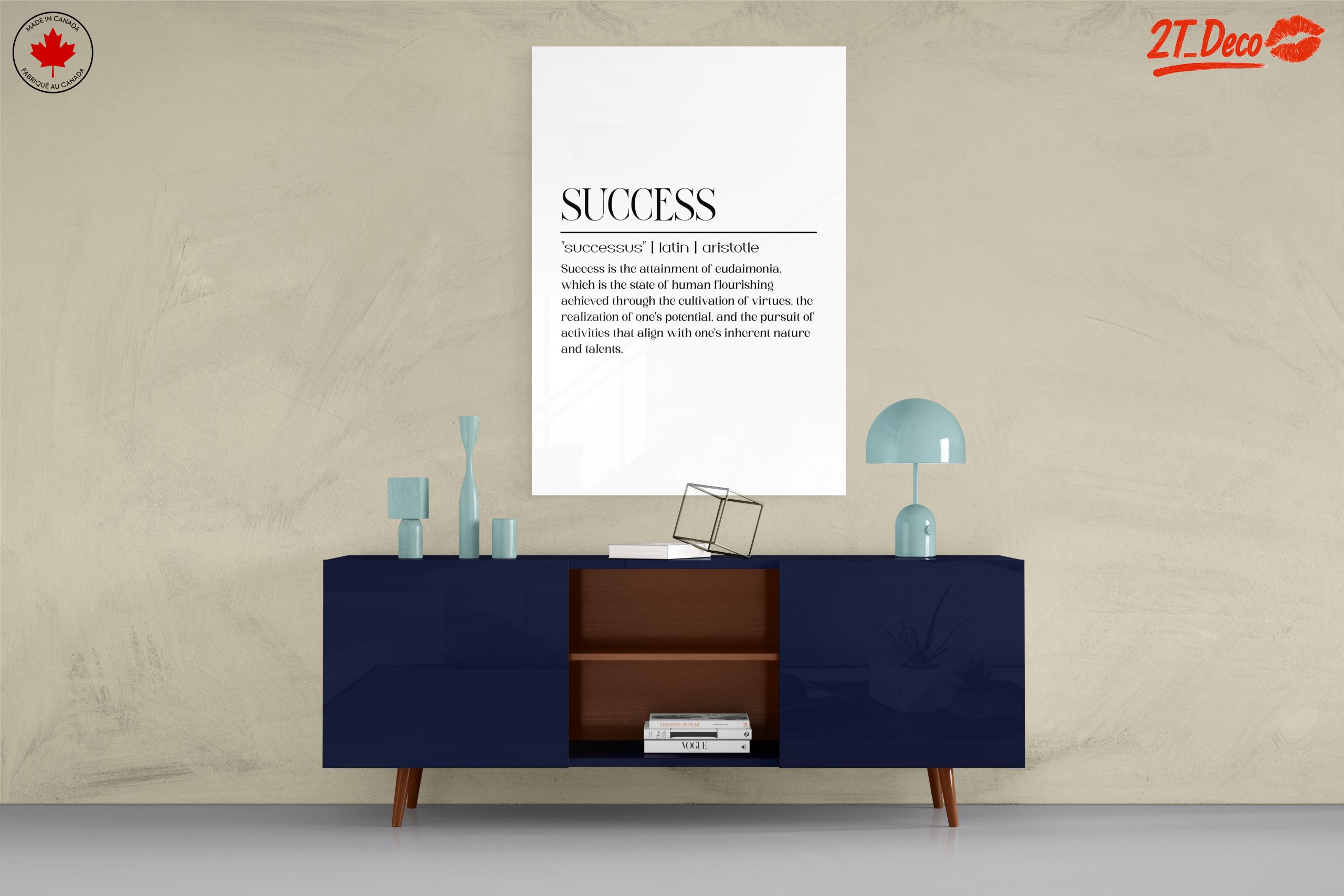Inspiring Success Quote Wall Art - Image 8