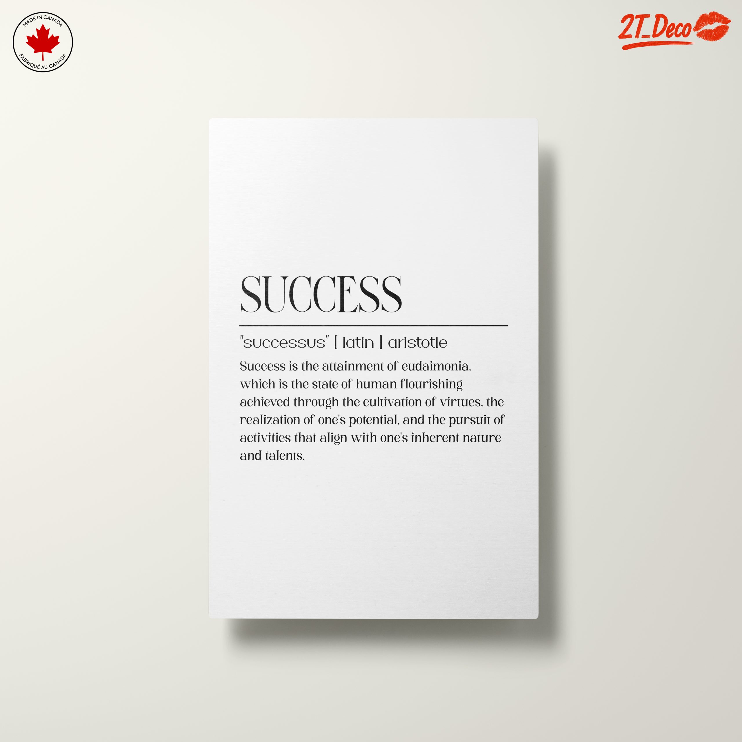 Inspiring Success Quote Wall Art - Image 10