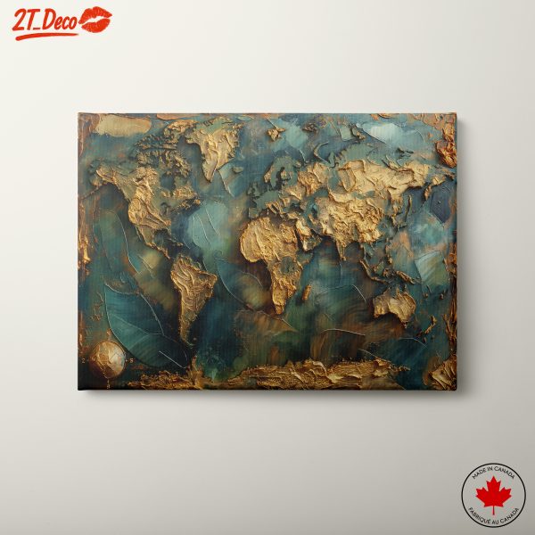 Colorful Abstract World Map Art
