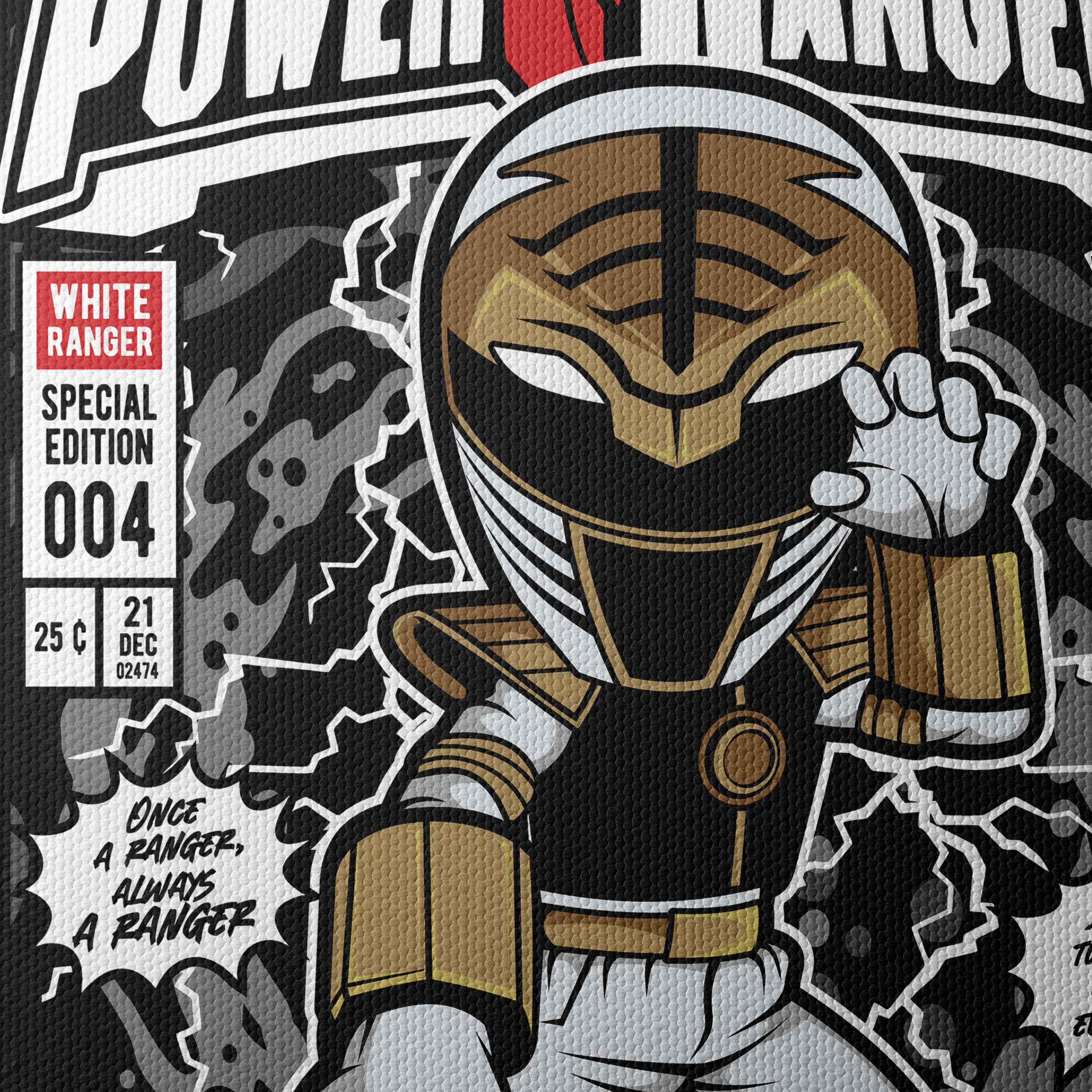 White Ranger Power Rangers Art - Image 4