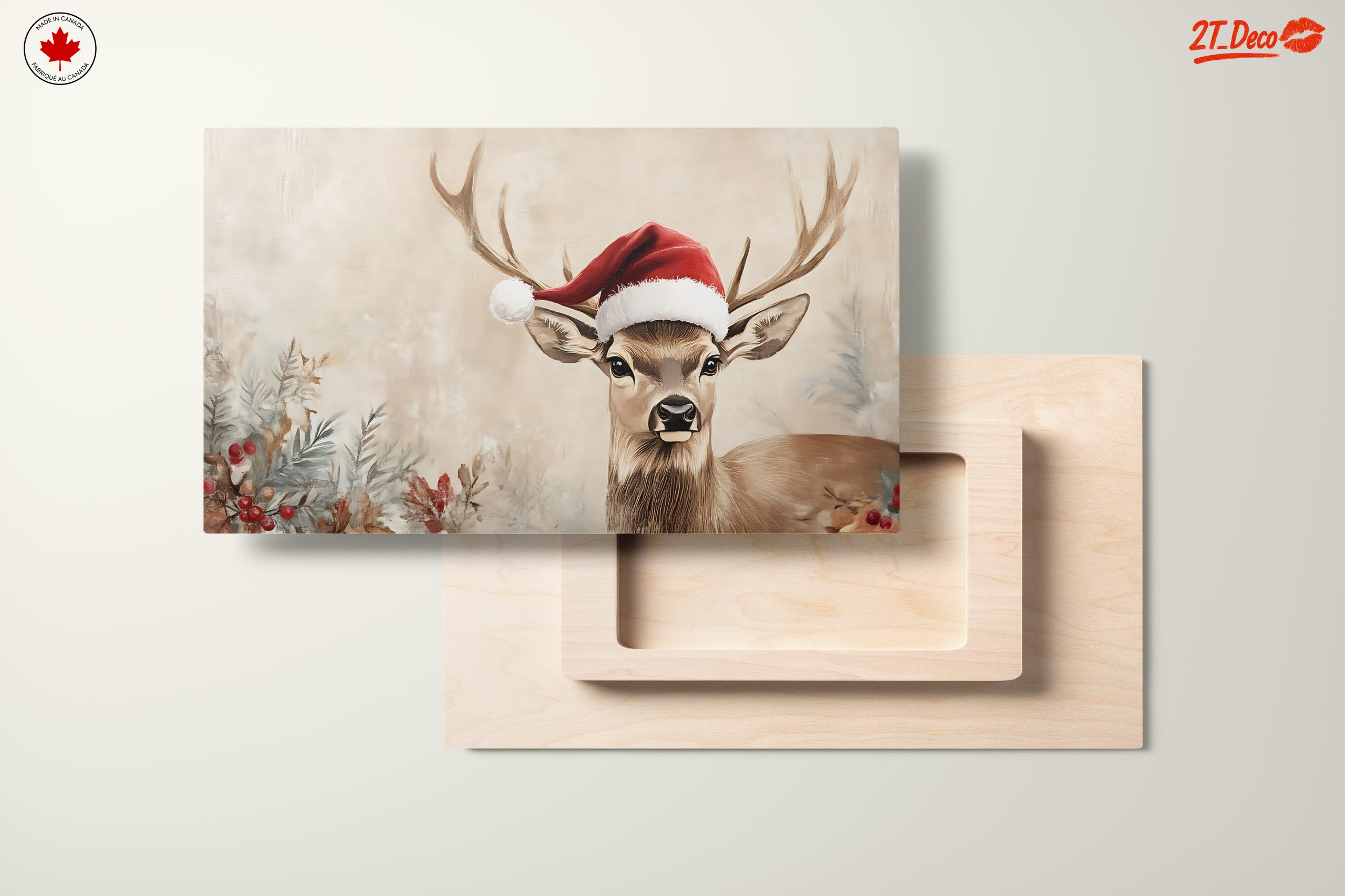 Whimsical Deer in Santa Hat - Image 11