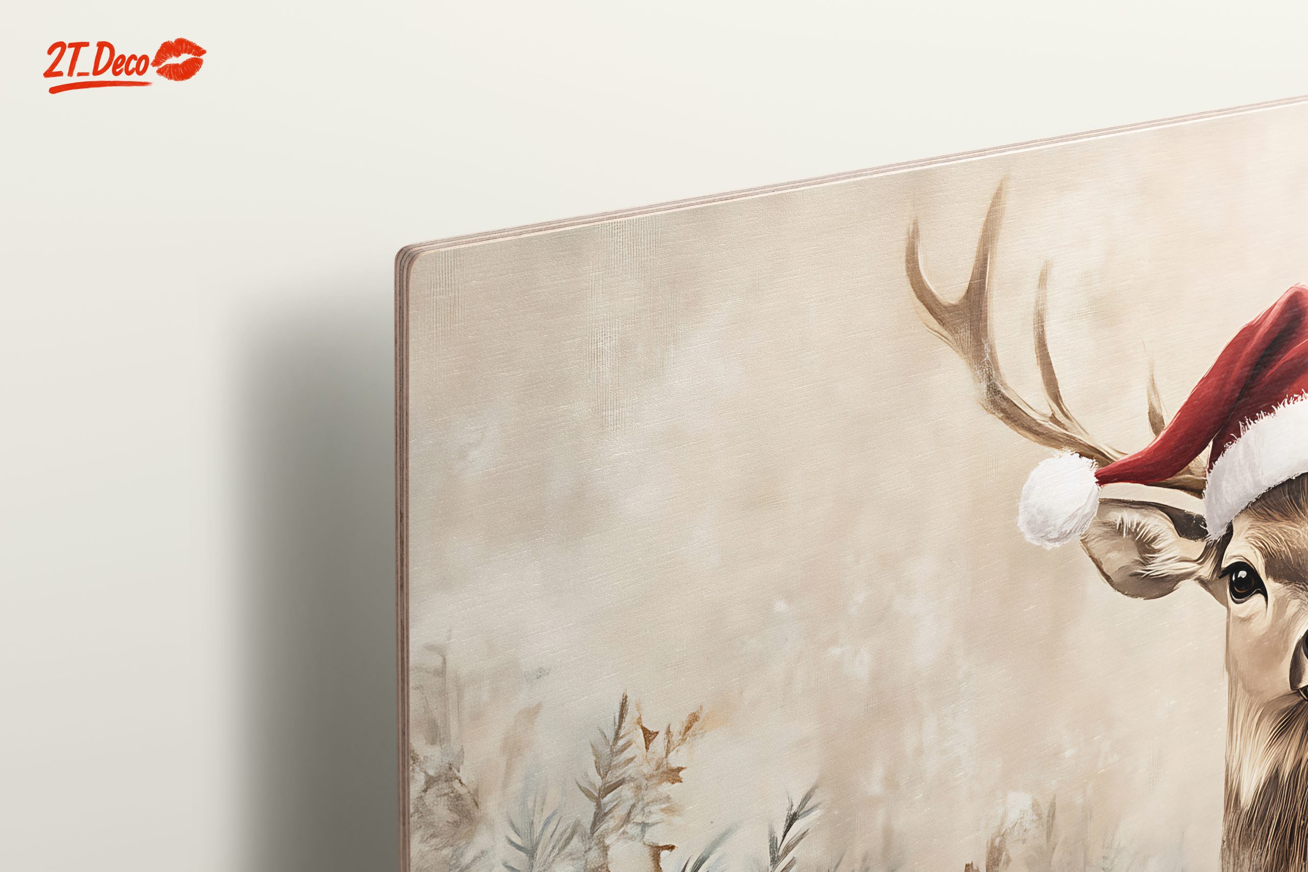 Whimsical Deer in Santa Hat - Image 15