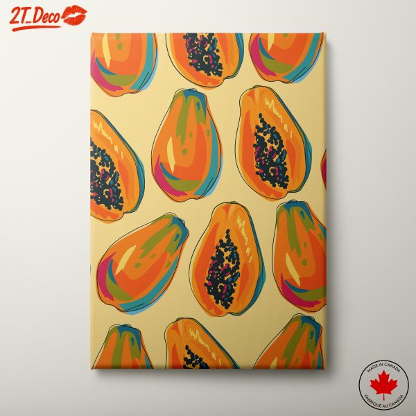 Vibrant Abstract Papaya Artwork