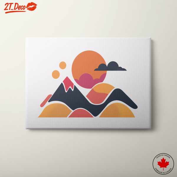Colorful Abstract Landscape with Sun 2