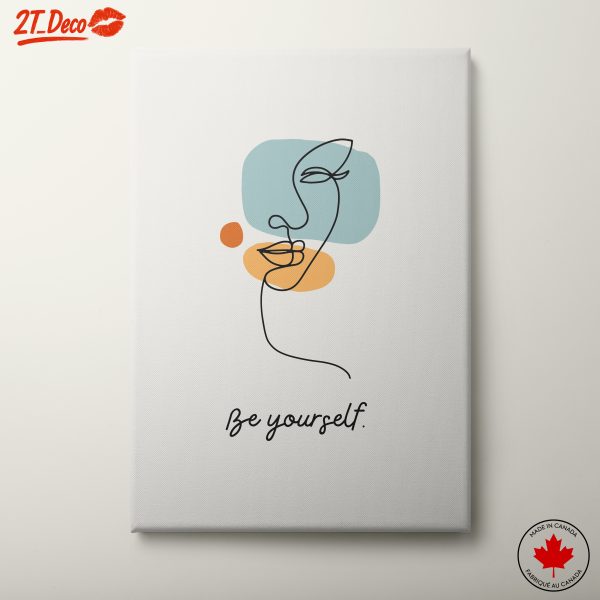 Be Yourself Inspirational Line Art