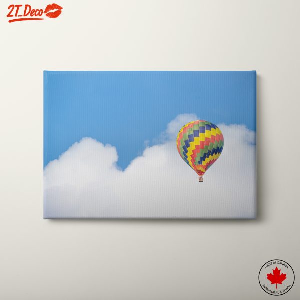 Vibrant Hot Air Balloon in Sky