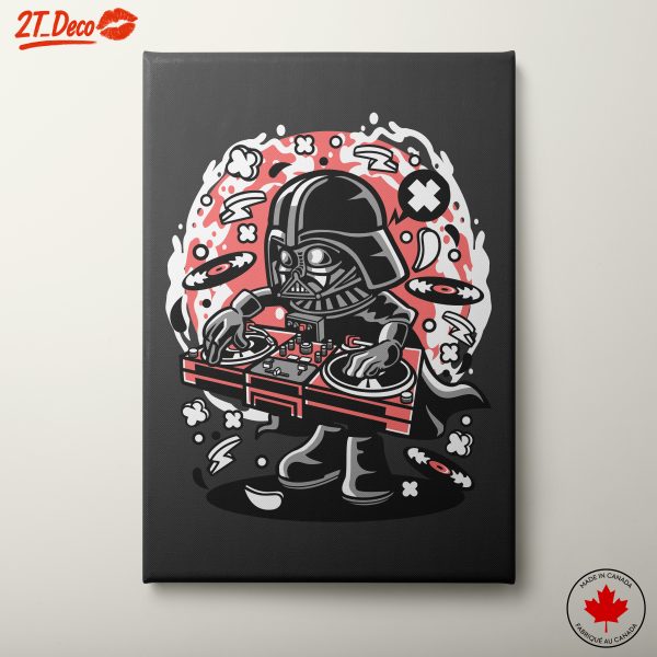Darth DJ Character Art with Retro Vibes