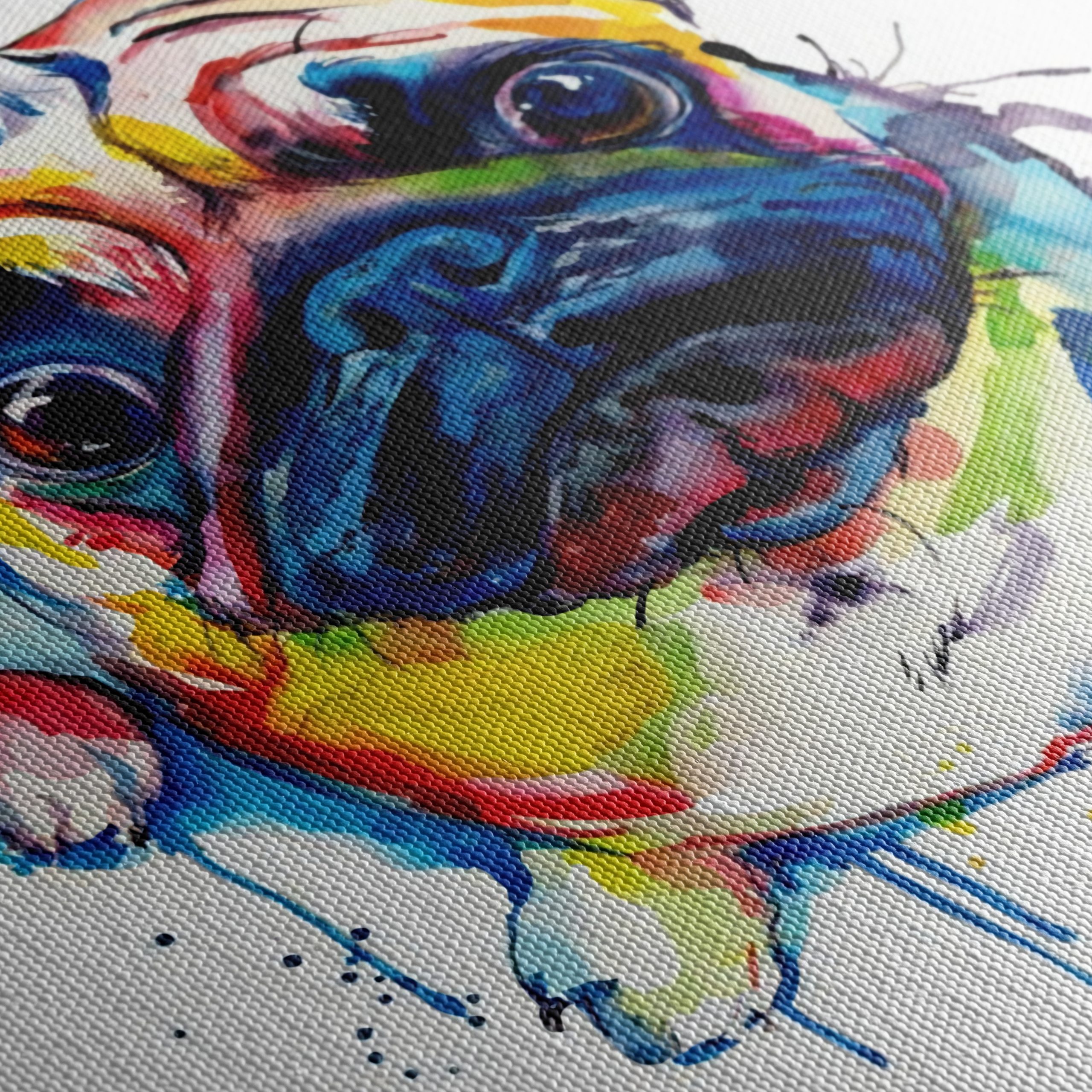 Colorful Pug Portrait Wall Art - Image 5