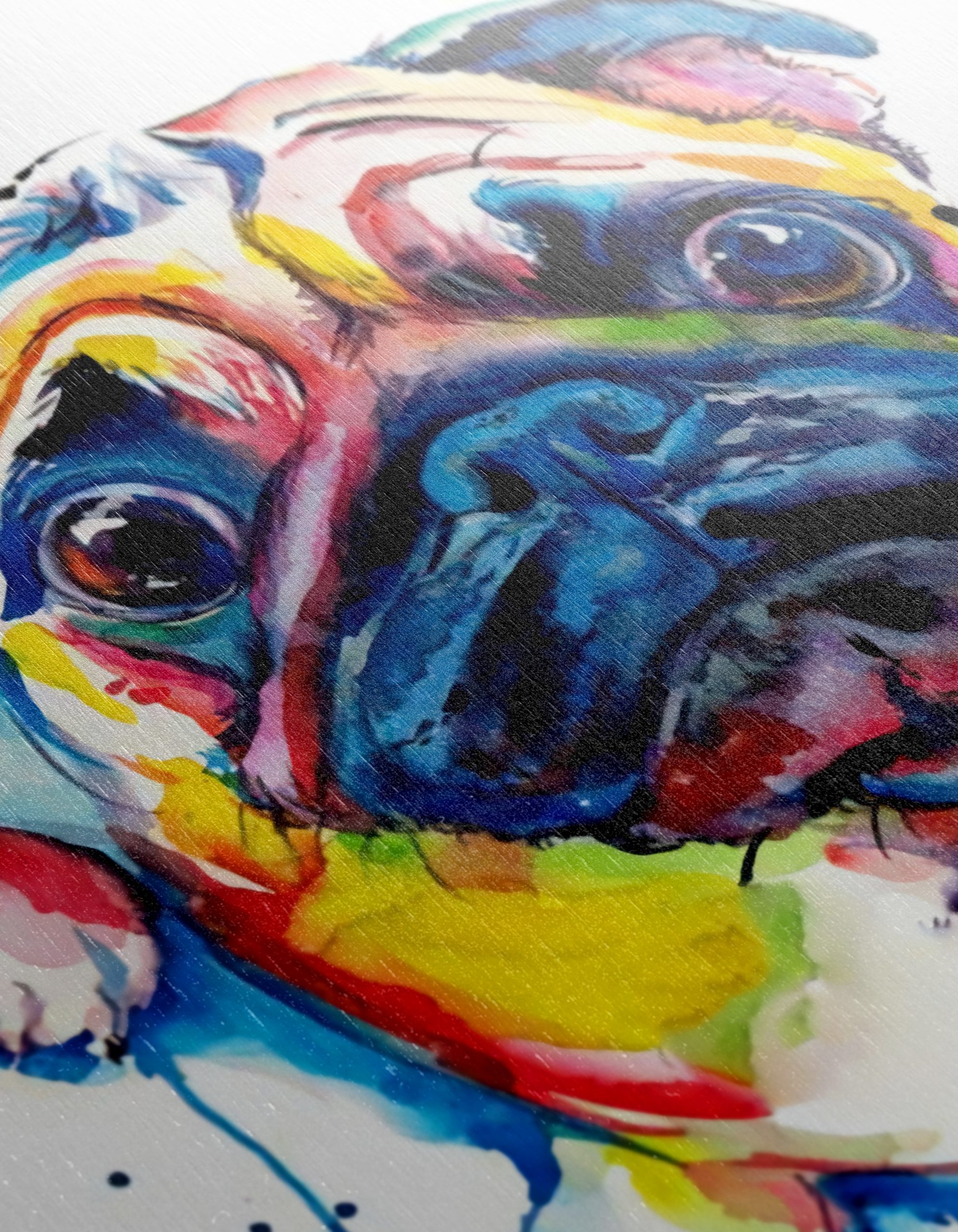 Colorful Pug Portrait Wall Art - Image 12