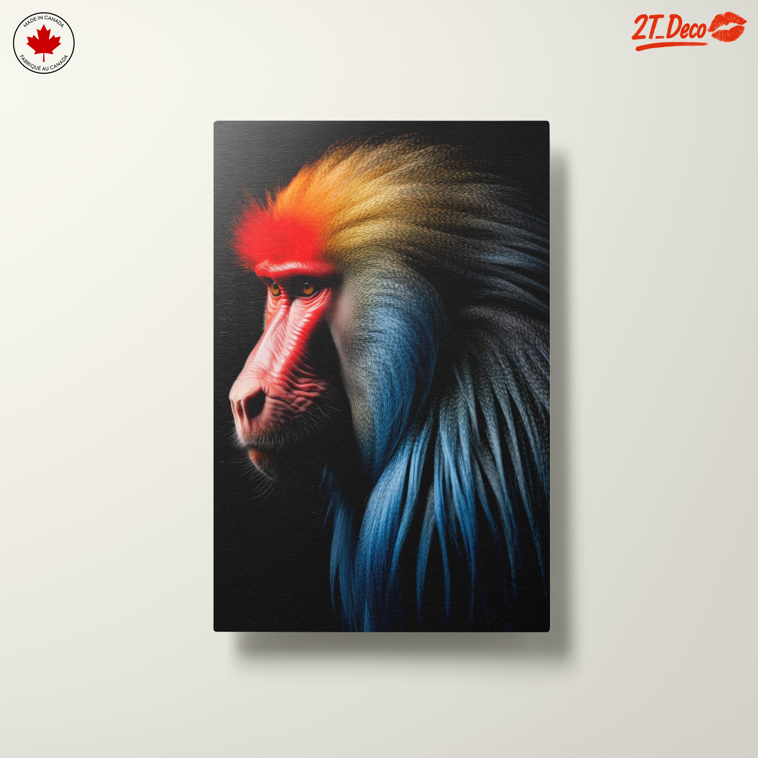 Vibrant Baboon Portrait Wall Art - Image 10