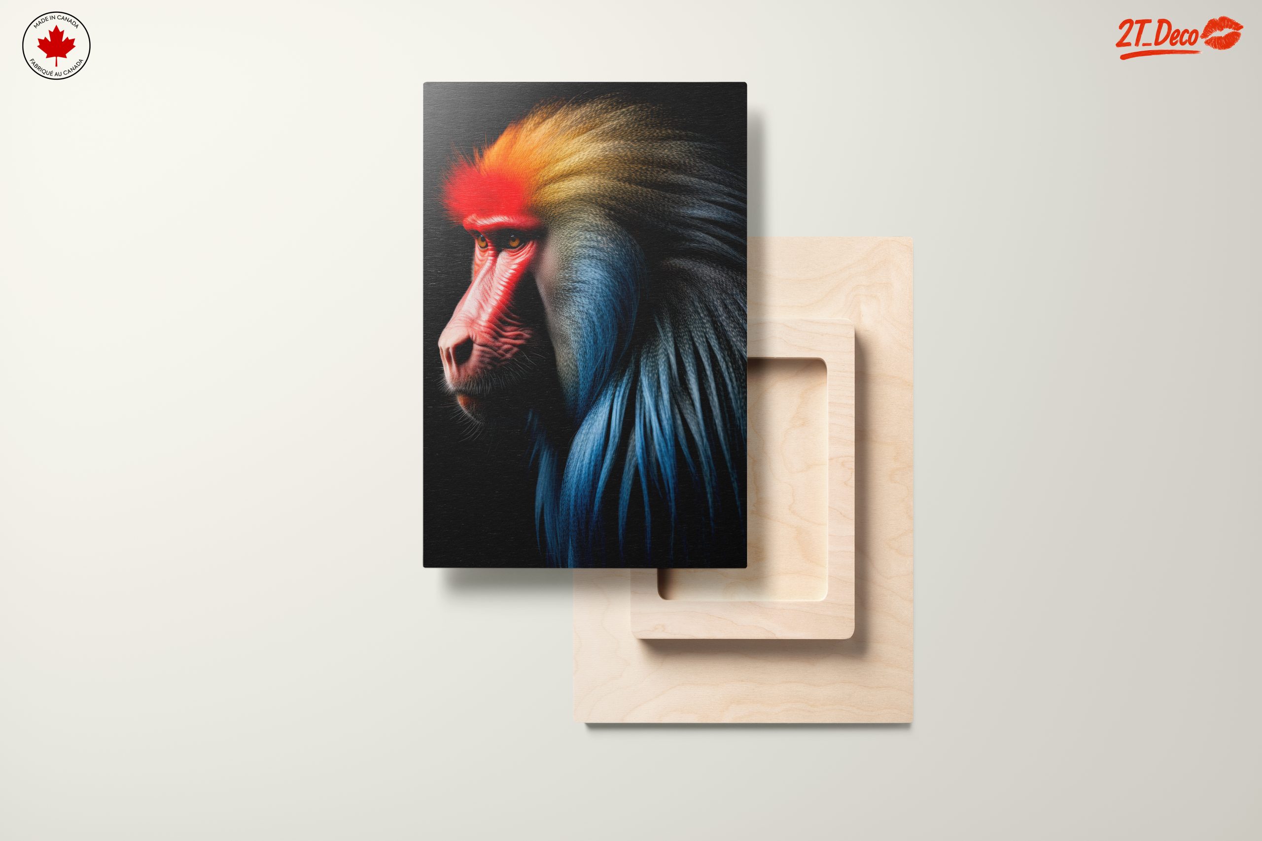 Vibrant Baboon Portrait Wall Art - Image 11