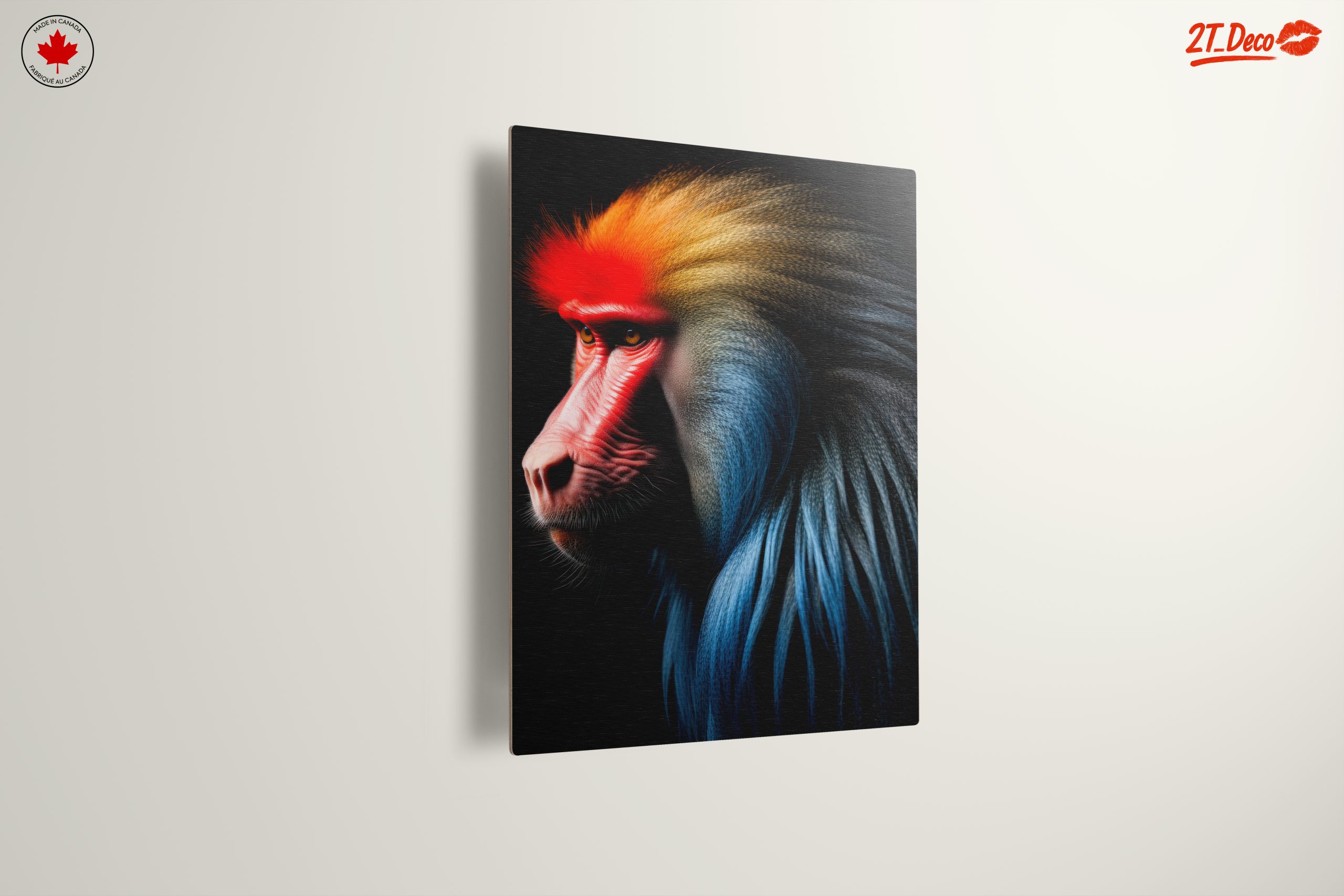 Vibrant Baboon Portrait Wall Art - Image 13